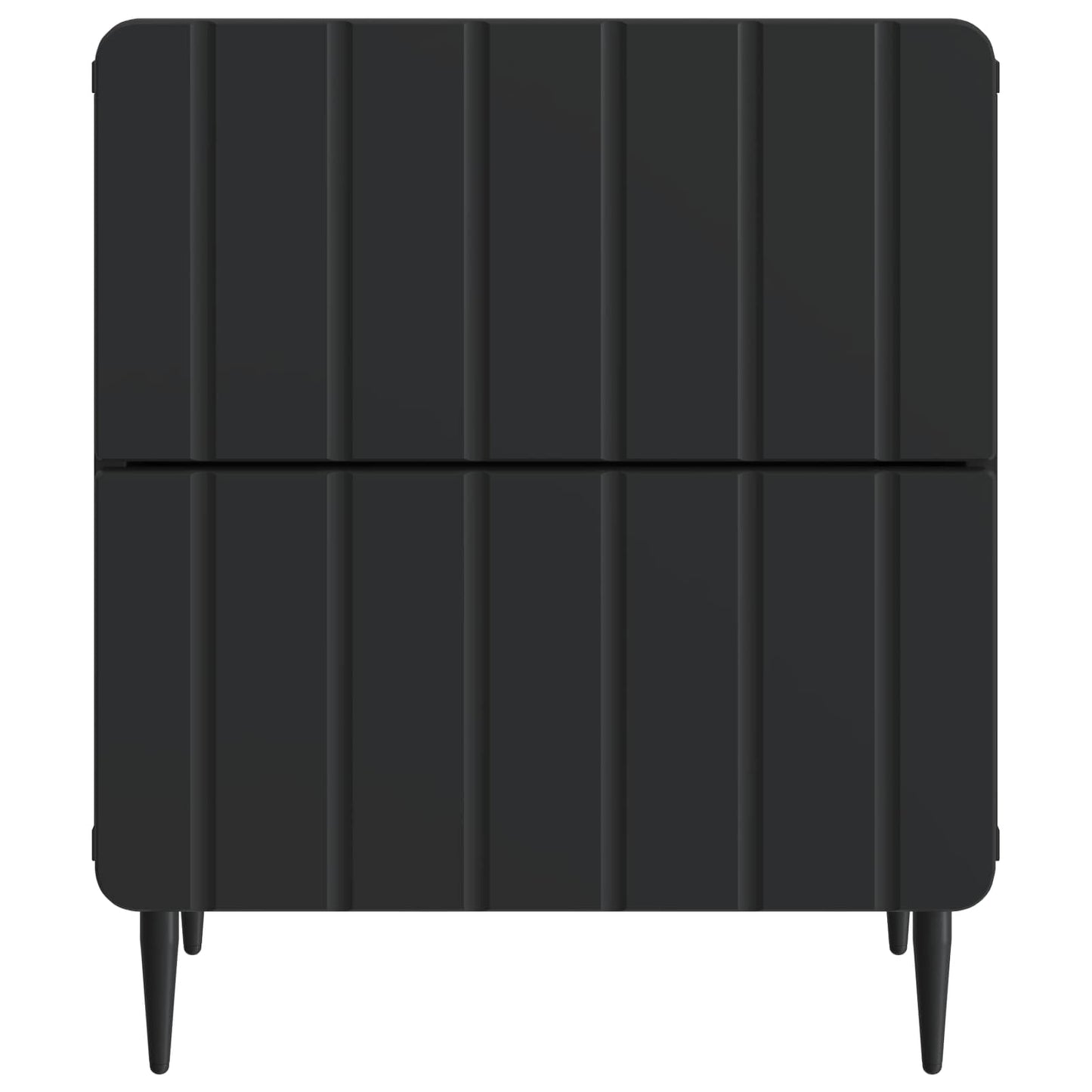 Nachtkastje 2 pcs Zwart 43 x 34,5 x 49,5 cm Bewerkt hout is nu te koop bij PeponiXL, paradijselijk wonen!