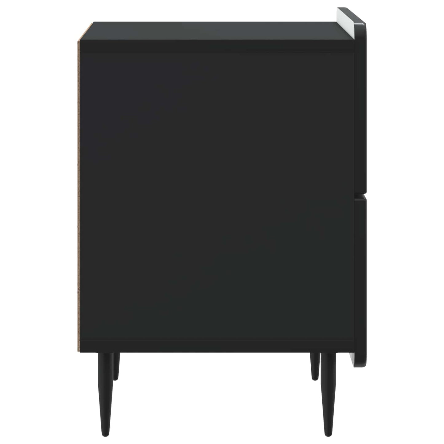 Nachtkastje 2 pcs Zwart 43 x 34,5 x 49,5 cm Bewerkt hout is nu te koop bij PeponiXL, paradijselijk wonen!