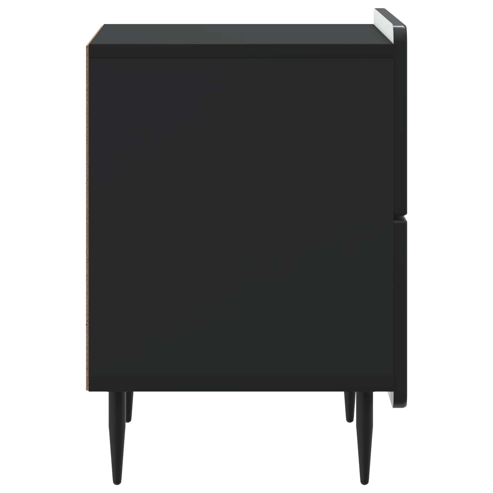 Nachtkastje 2 pcs Zwart 43 x 34,5 x 49,5 cm Bewerkt hout is nu te koop bij PeponiXL, paradijselijk wonen!
