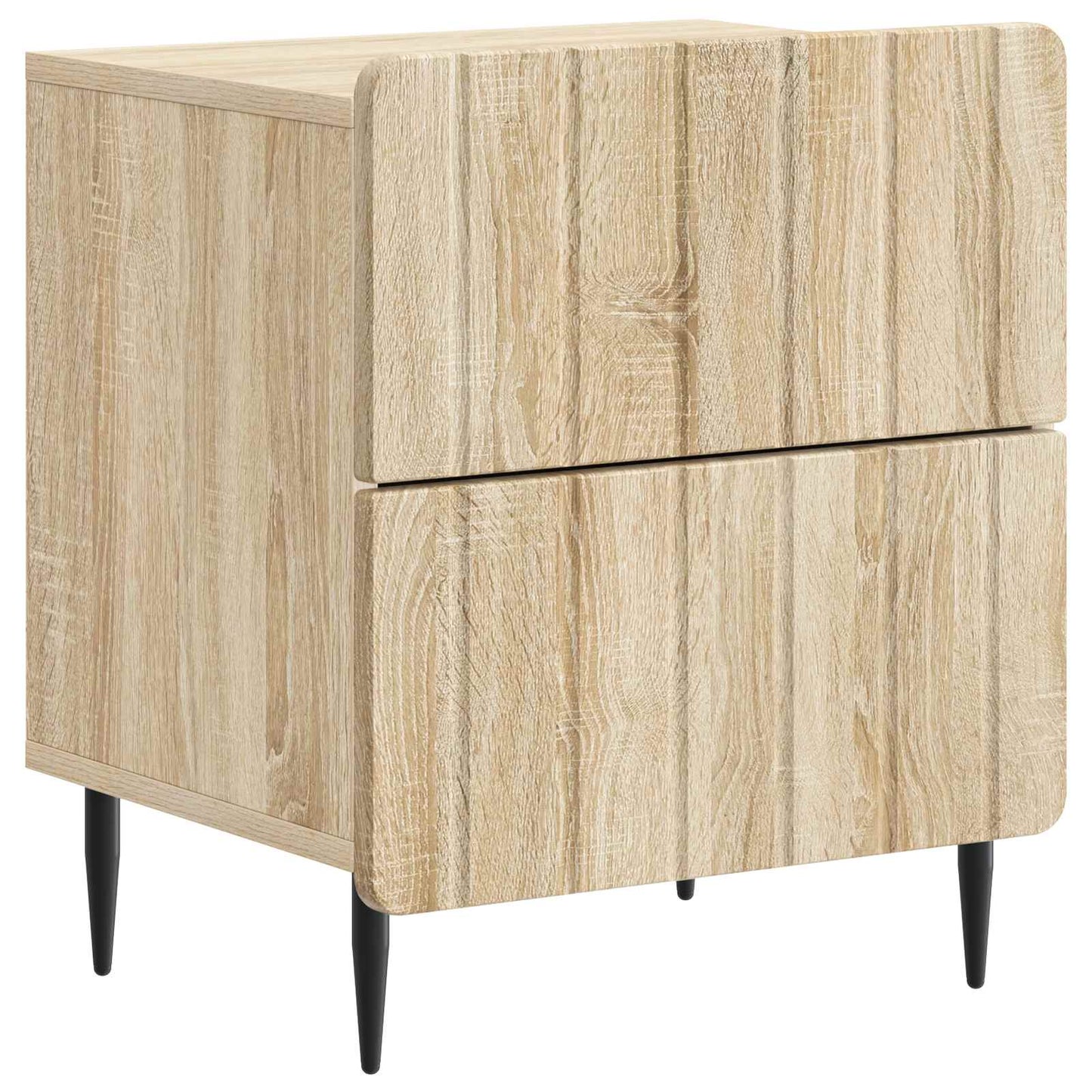 Nachtkastje 2 pcs Sonoma Eiken 43 x 34,5 x 49,5 cm Bewerkt hout is nu te koop bij PeponiXL, paradijselijk wonen!