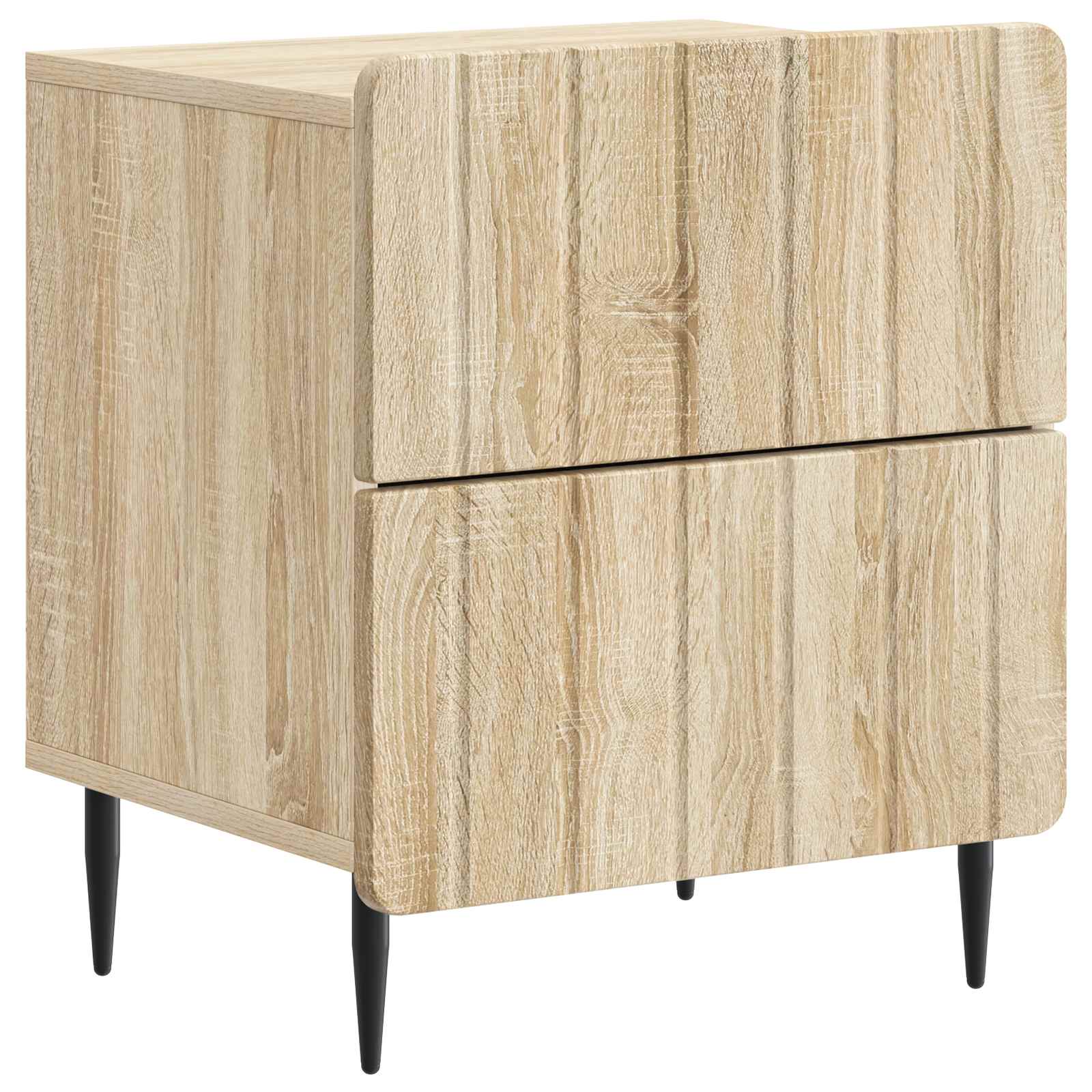 Nachtkastje 2 pcs Sonoma Eiken 43 x 34,5 x 49,5 cm Bewerkt hout is nu te koop bij PeponiXL, paradijselijk wonen!