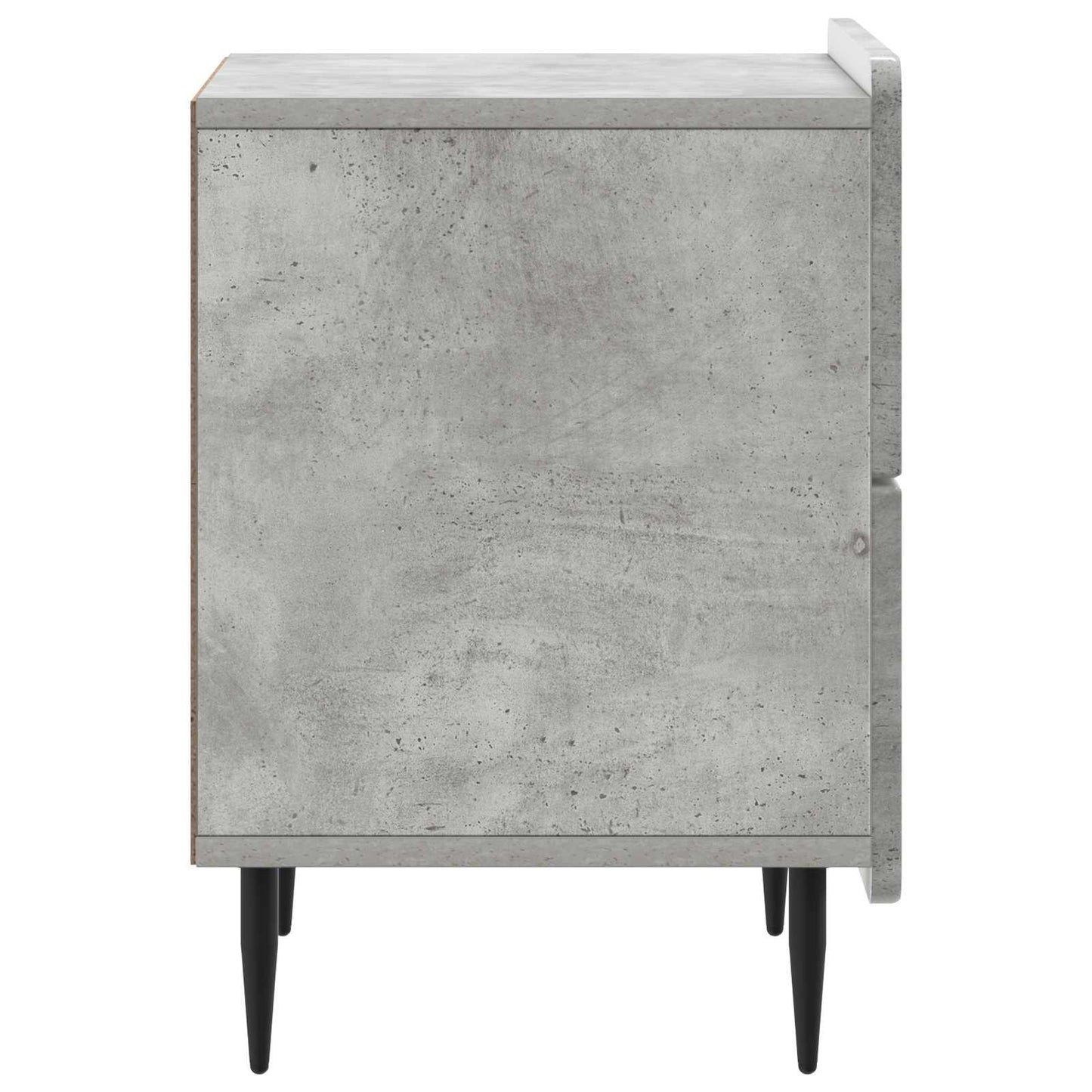 Nachtkastje Betongrijs 43 x 34,5 x 49,5 cm Bewerkt hout is nu te koop bij PeponiXL, paradijselijk wonen!