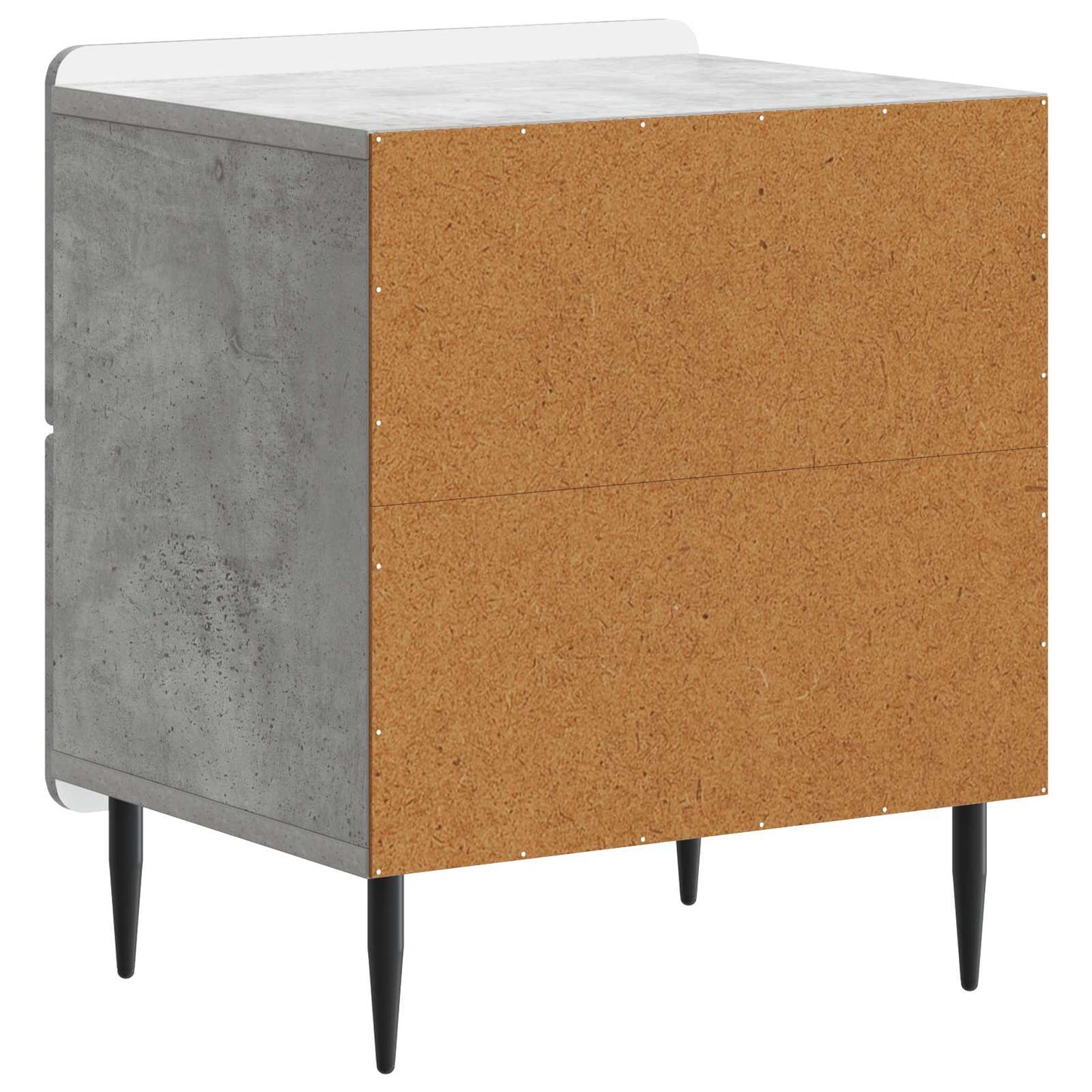 Nachtkastje 2 pcs Betongrijs 43 x 34,5 x 49,5 cm Bewerkt hout is nu te koop bij PeponiXL, paradijselijk wonen!