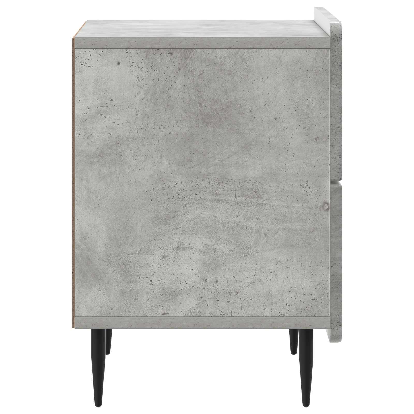 Nachtkastje 2 pcs Betongrijs 43 x 34,5 x 49,5 cm Bewerkt hout is nu te koop bij PeponiXL, paradijselijk wonen!