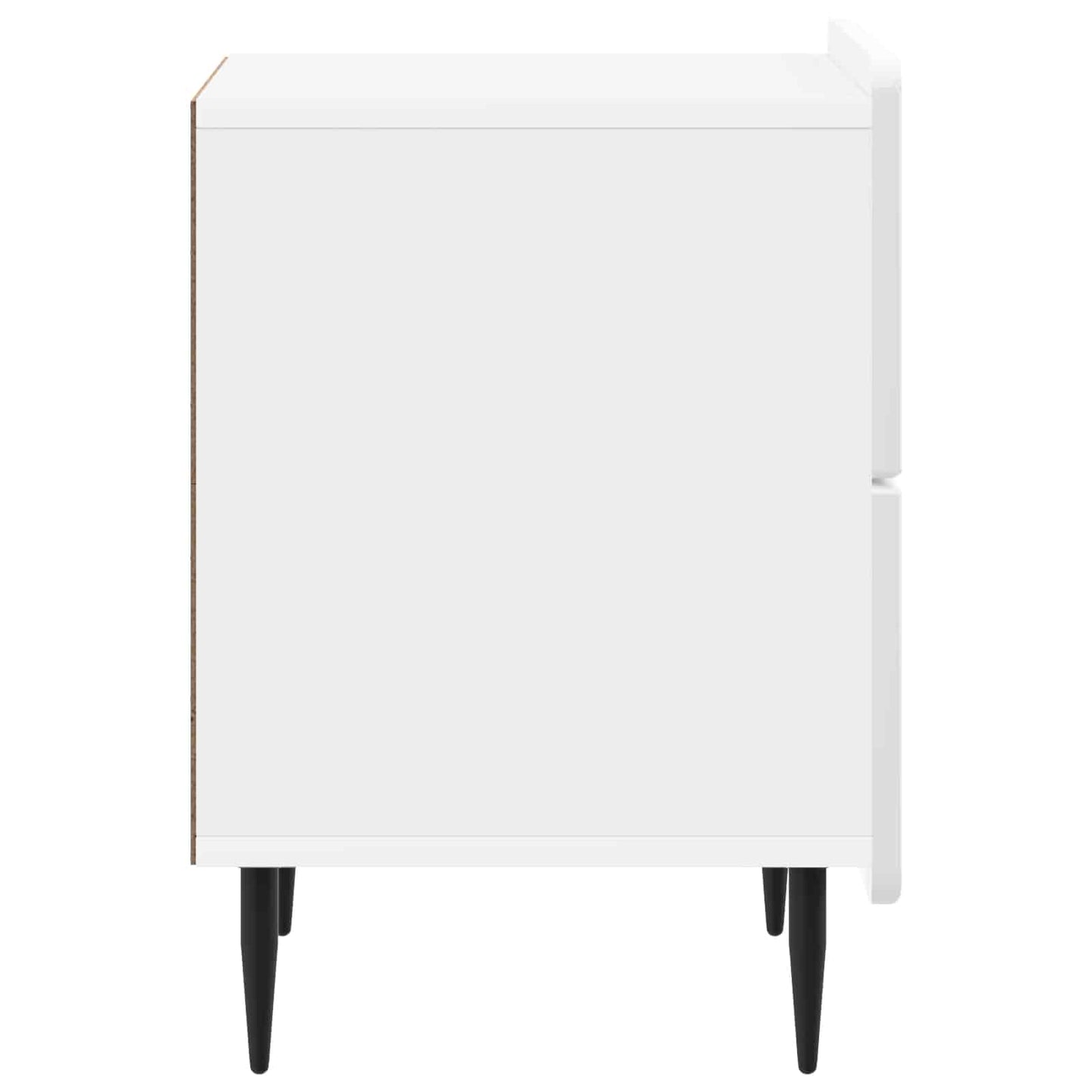 Nachtkastje met lade 2 pcs Hoogglans Wit 43 x 34,5 x 49,5 cm is nu te koop bij PeponiXL, paradijselijk wonen!