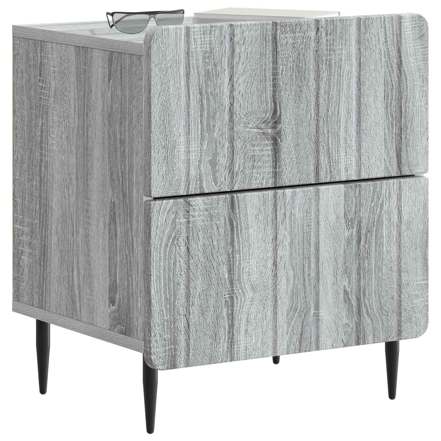 Nachtkastje Grijs sonoma 43 x 34,5 x 49,5 cm Bewerkt hout is nu te koop bij PeponiXL, paradijselijk wonen!