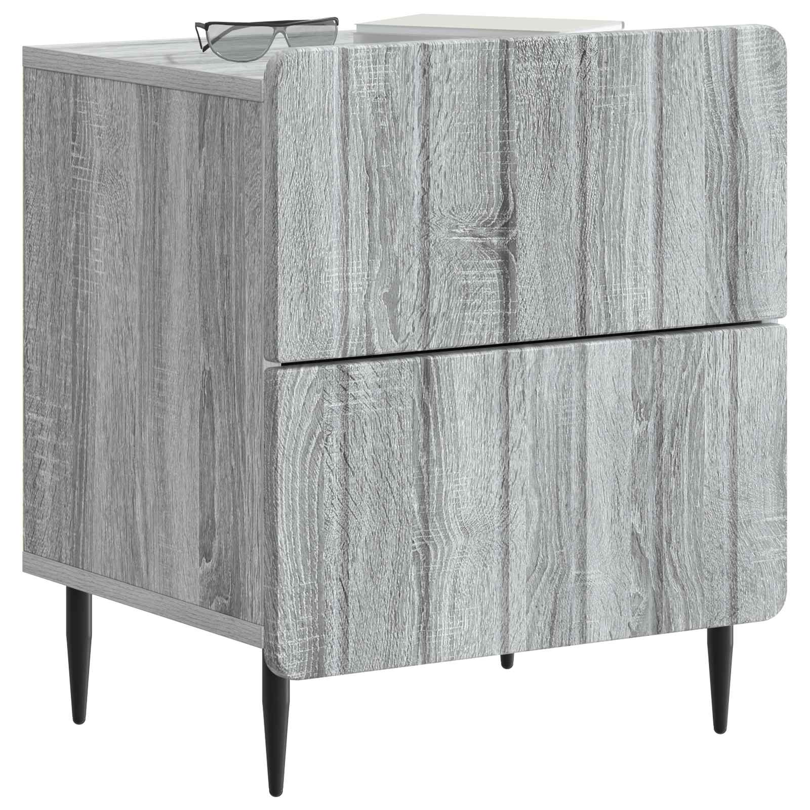 Nachtkastje Grijs sonoma 43 x 34,5 x 49,5 cm Bewerkt hout is nu te koop bij PeponiXL, paradijselijk wonen!
