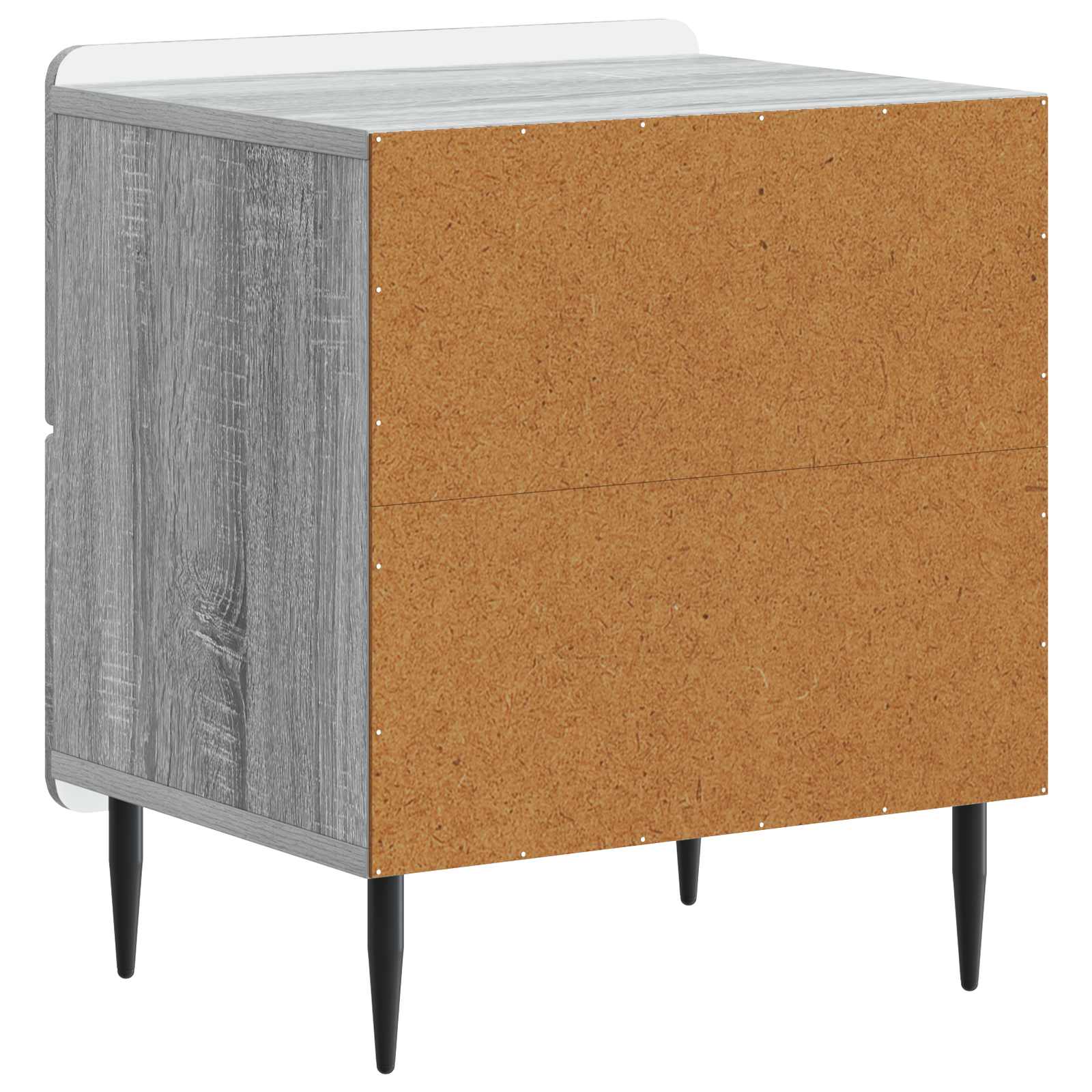 Nachtkastje 2 pcs Grijs sonoma 43 x 34,5 x 49,5 cm Bewerkt hout is nu te koop bij PeponiXL, paradijselijk wonen!
