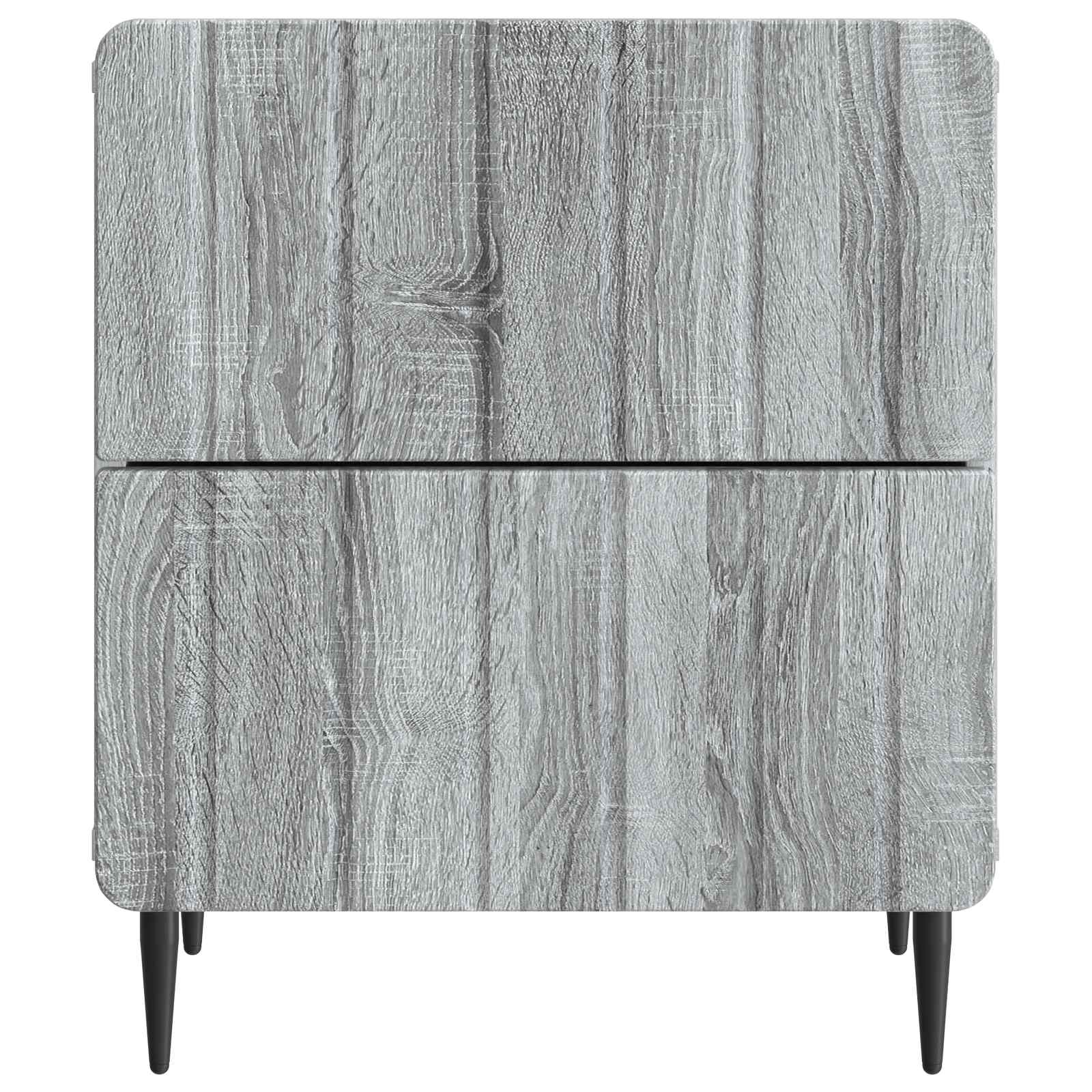 Nachtkastje 2 pcs Grijs sonoma 43 x 34,5 x 49,5 cm Bewerkt hout is nu te koop bij PeponiXL, paradijselijk wonen!