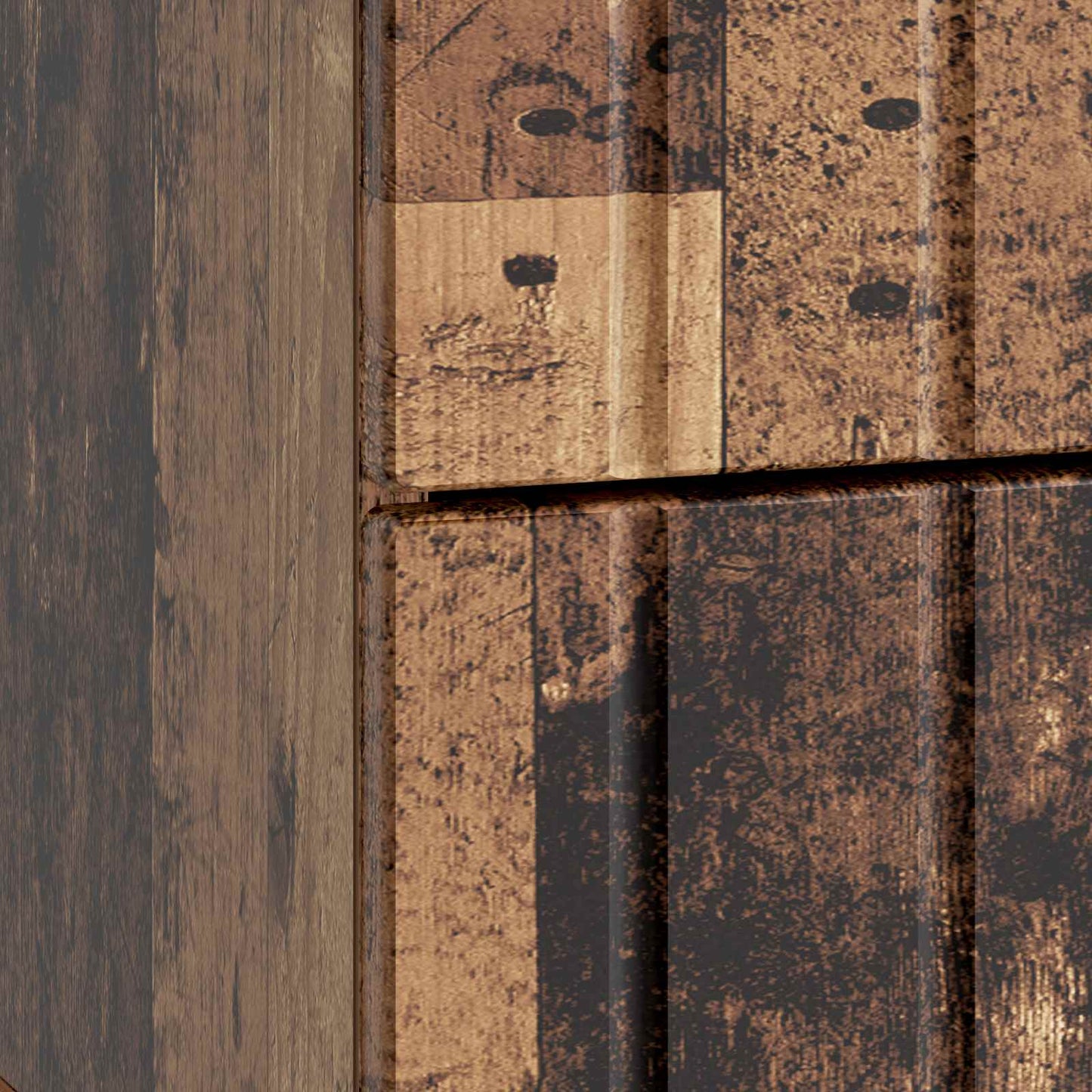 Nachtkastje met lade Oud hout 43 x 34,5 x 49,5 cm Bewerkt hout is nu te koop bij PeponiXL, paradijselijk wonen!