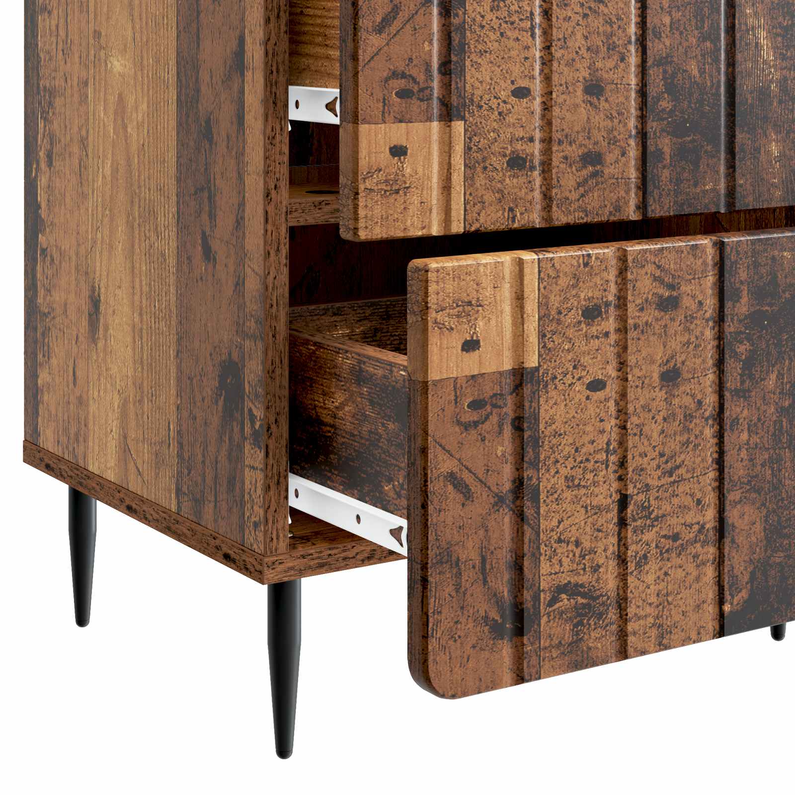 Nachtkastje 2 pcs Oud hout 43 x 34,5 x 49,5 cm Bewerkt hout is nu te koop bij PeponiXL, paradijselijk wonen!