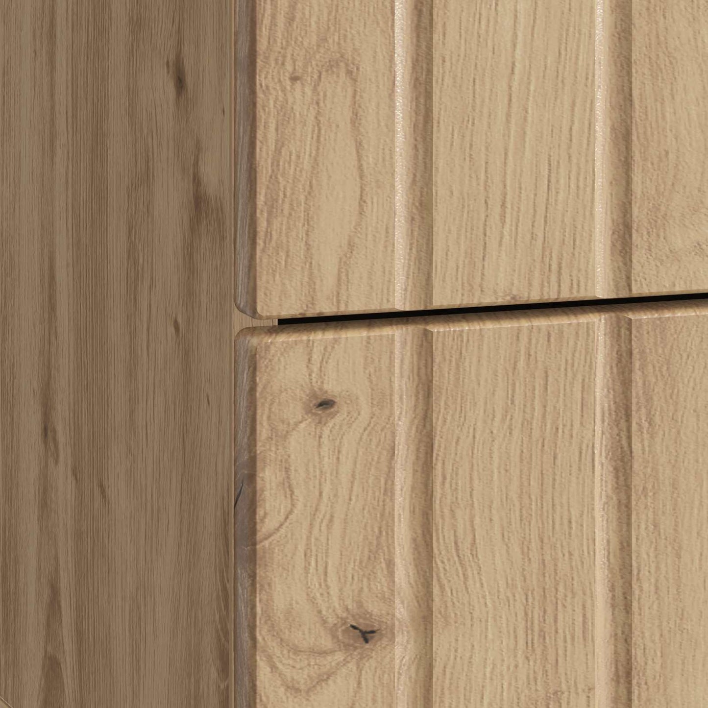Nachtkastje Artisanaal eiken 43 x 34,5 x 49,5 cm Bewerkt hout is nu te koop bij PeponiXL, paradijselijk wonen!