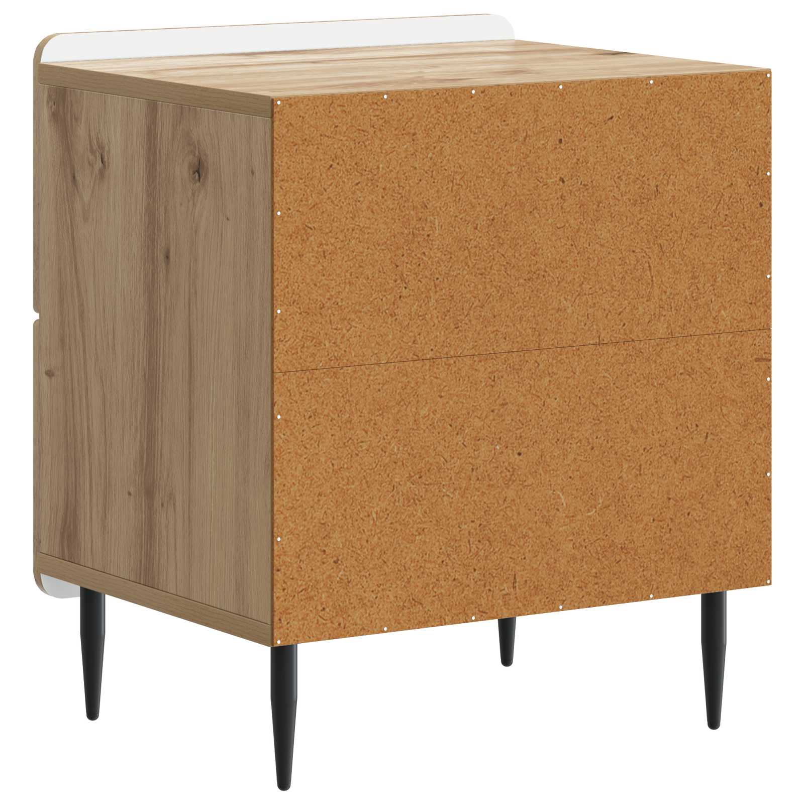 Nachtkastje Artisanaal eiken 43 x 34,5 x 49,5 cm Bewerkt hout is nu te koop bij PeponiXL, paradijselijk wonen!