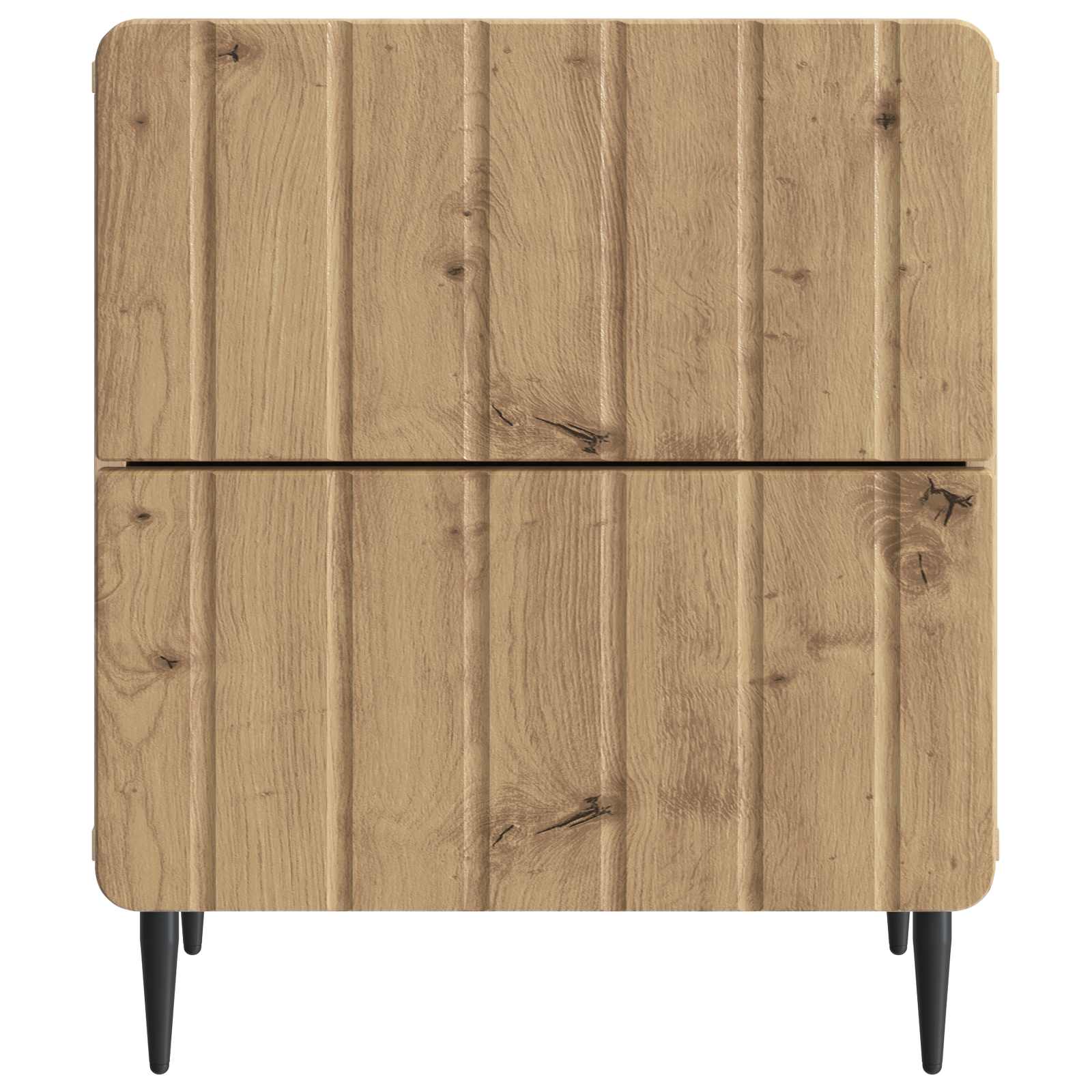 Nachtkastje Artisanaal eiken 43 x 34,5 x 49,5 cm Bewerkt hout is nu te koop bij PeponiXL, paradijselijk wonen!