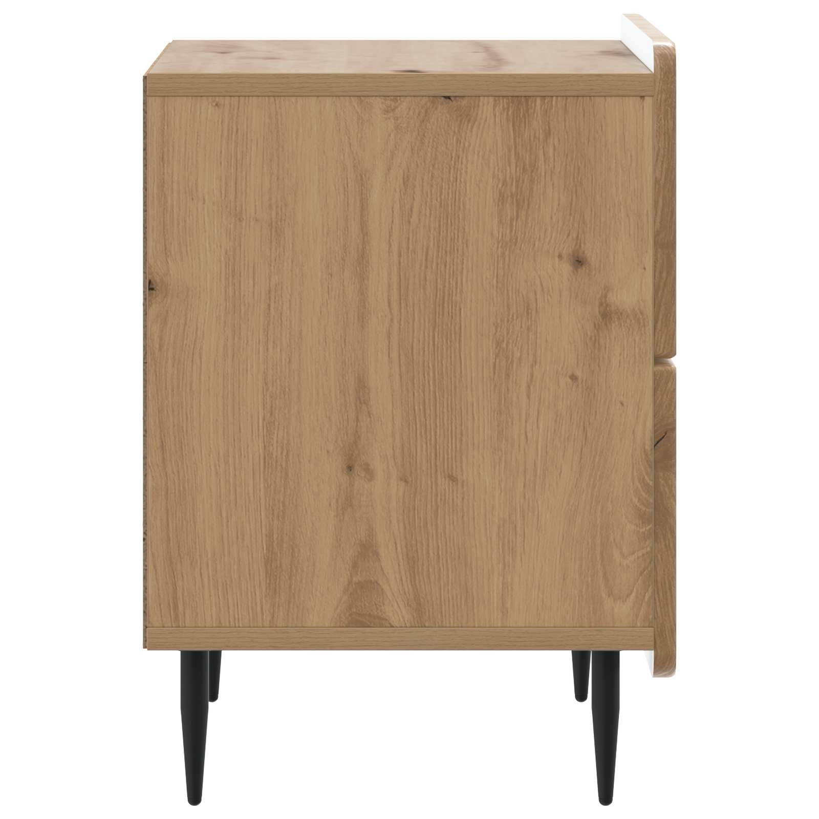 Nachtkastje Artisanaal eiken 43 x 34,5 x 49,5 cm Bewerkt hout is nu te koop bij PeponiXL, paradijselijk wonen!
