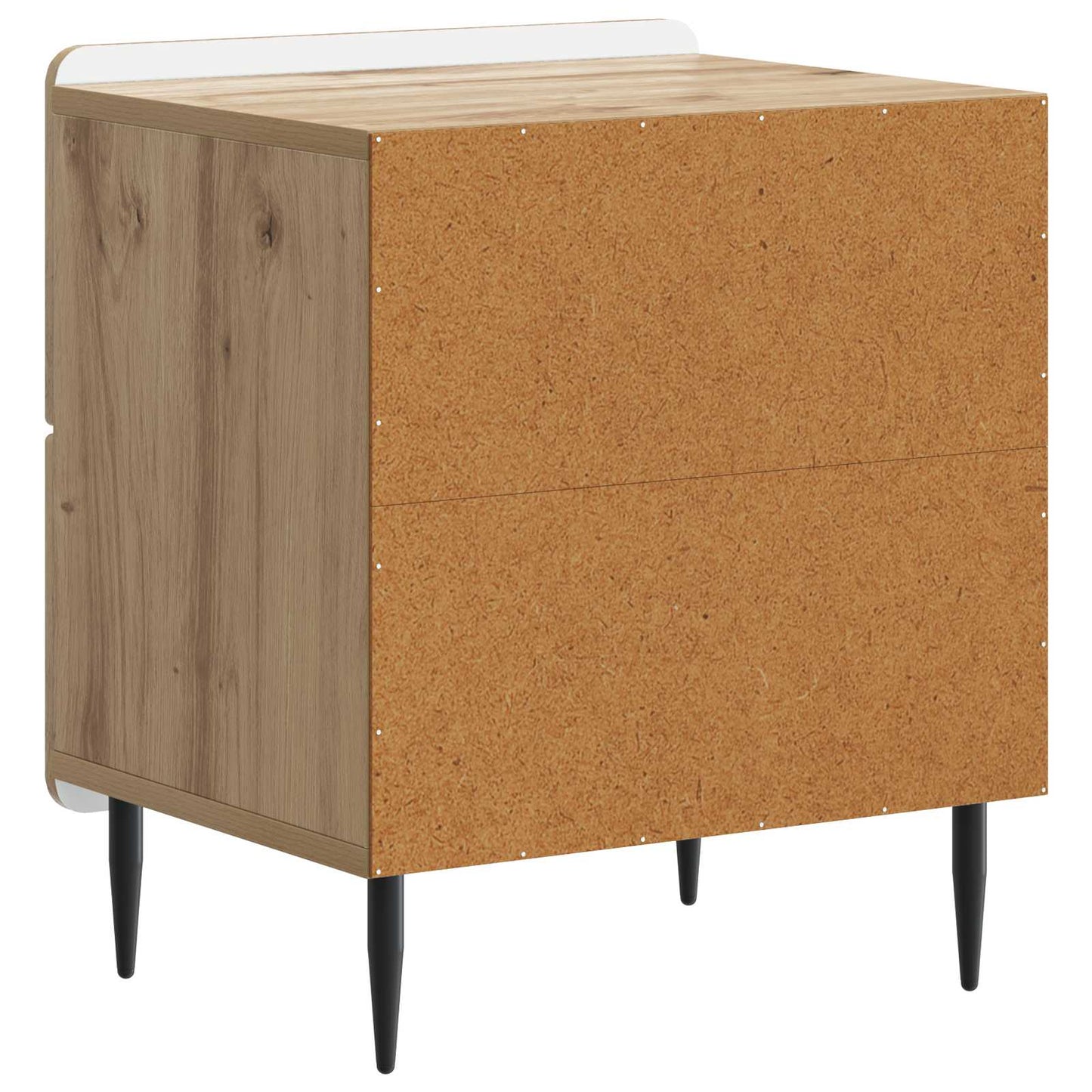 Nachtkastje met lade 2 pcs Artisanaal eiken 43 x 34,5 x 49,5 cm is nu te koop bij PeponiXL, paradijselijk wonen!