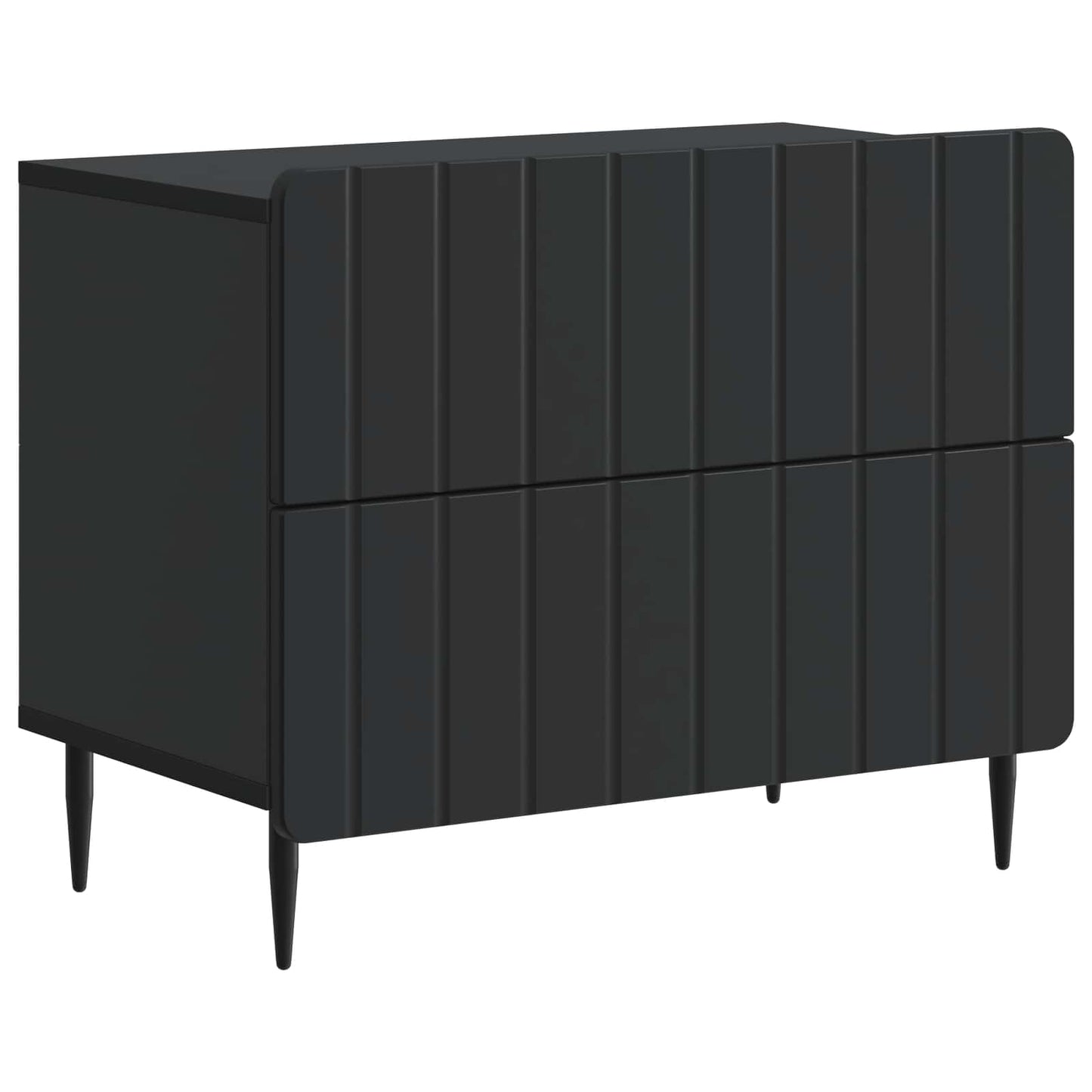 Nachtkastje met lade Zwart 62 x 34,5 x 49,5 cm Bewerkt hout is nu te koop bij PeponiXL, paradijselijk wonen!