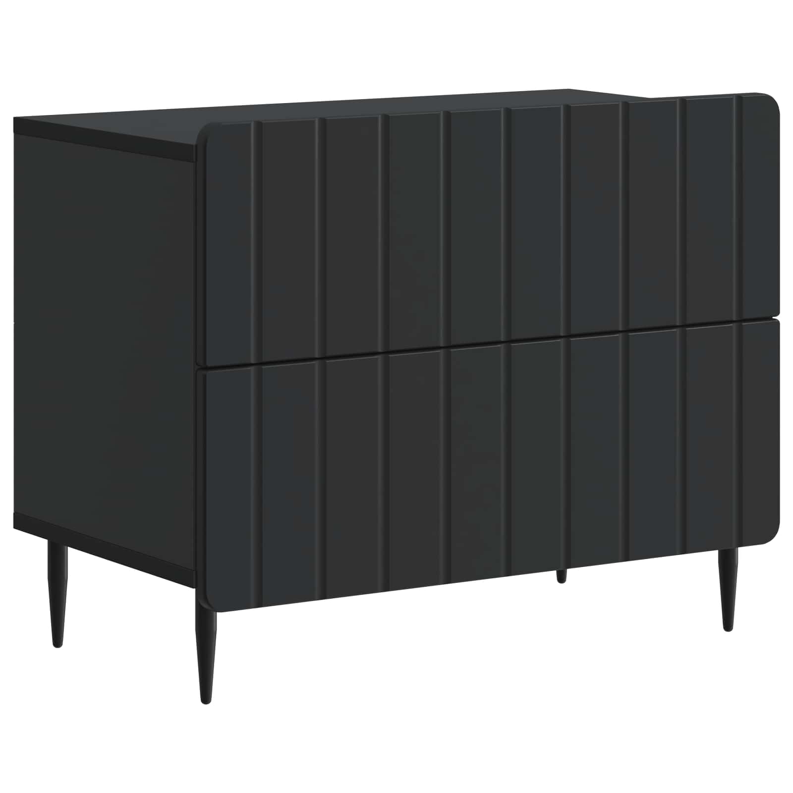 Nachtkastje met lade Zwart 62 x 34,5 x 49,5 cm Bewerkt hout is nu te koop bij PeponiXL, paradijselijk wonen!