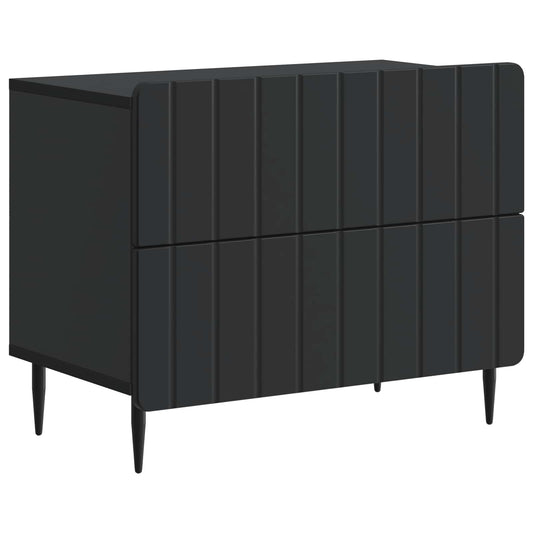 Nachtkastje met lade Zwart 62 x 34,5 x 49,5 cm Bewerkt hout is nu te koop bij PeponiXL, paradijselijk wonen!