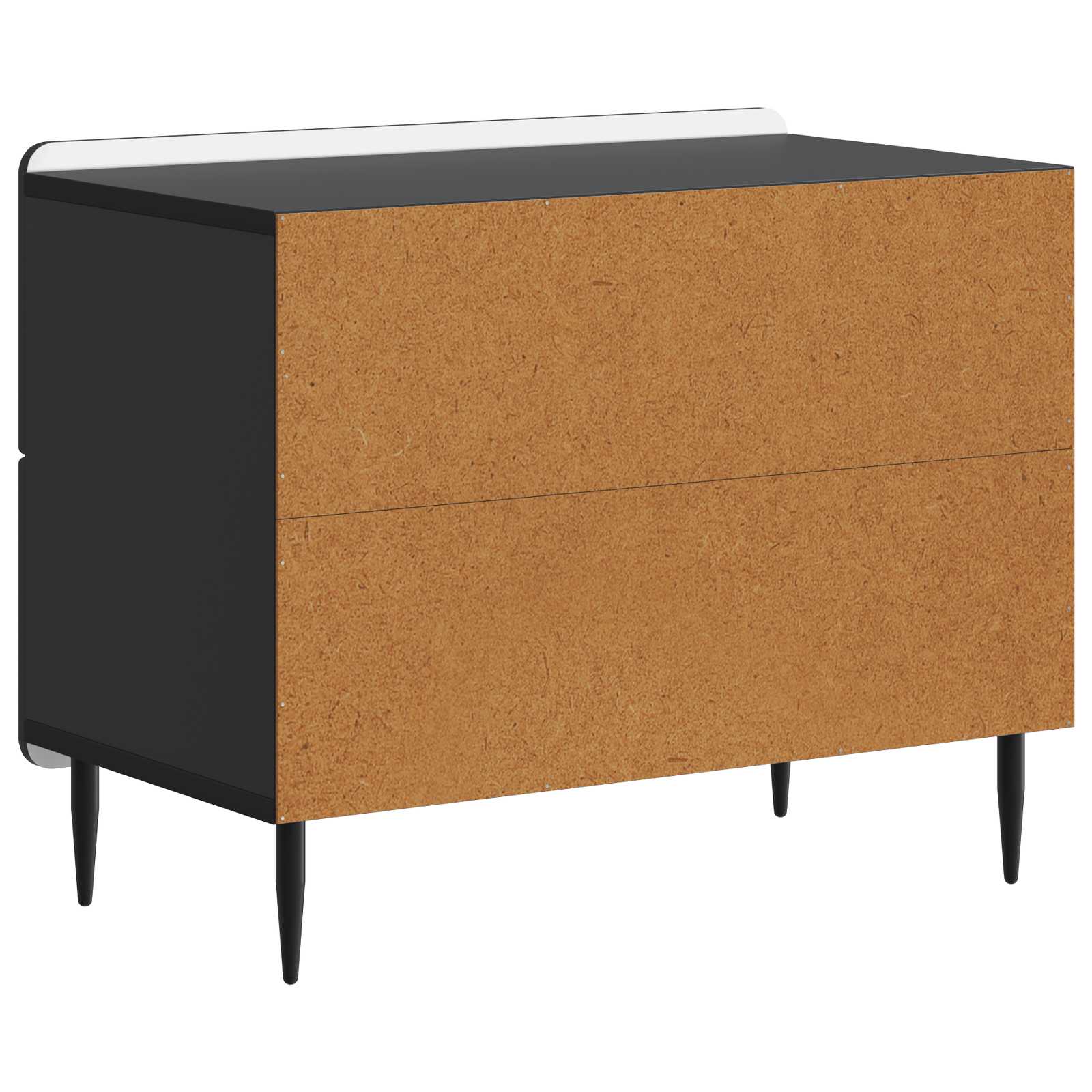 Nachtkastje met lade Zwart 62 x 34,5 x 49,5 cm Bewerkt hout is nu te koop bij PeponiXL, paradijselijk wonen!