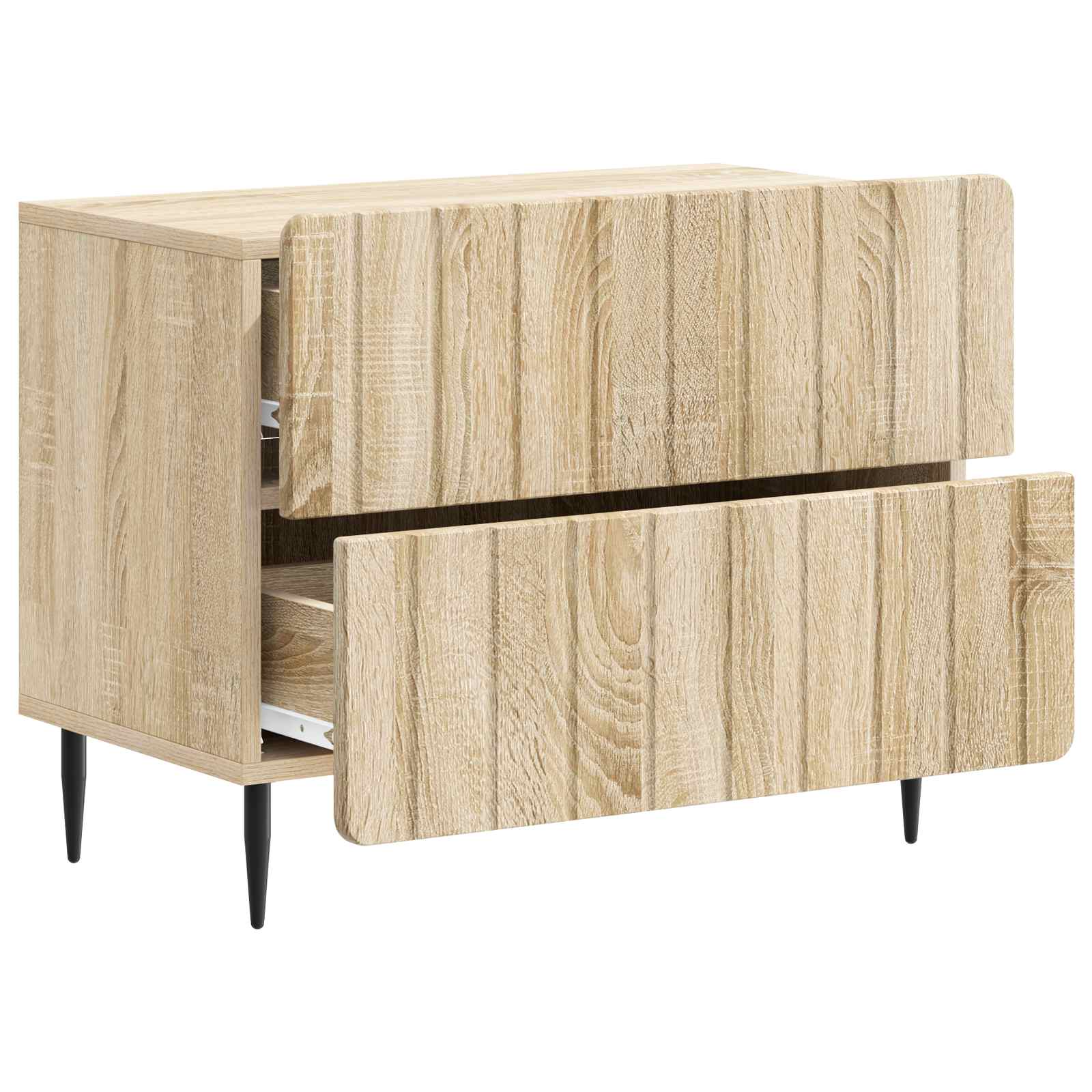 Nachtkastje Sonoma Eiken 62 x 34,5 x 49,5 cm Bewerkt hout is nu te koop bij PeponiXL, paradijselijk wonen!
