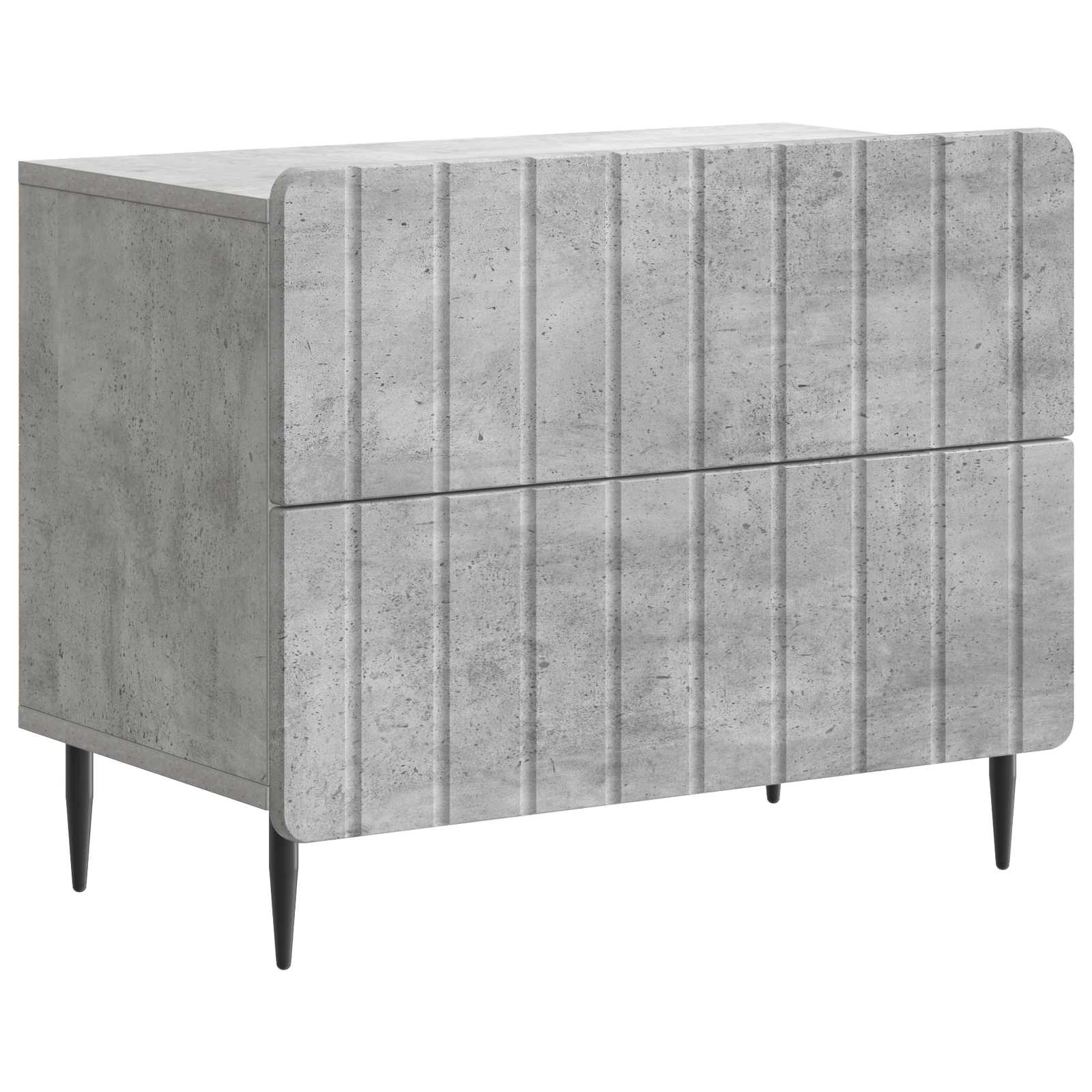 Nachtkastje Betongrijs 62 x 34,5 x 49,5 cm Bewerkt hout is nu te koop bij PeponiXL, paradijselijk wonen!