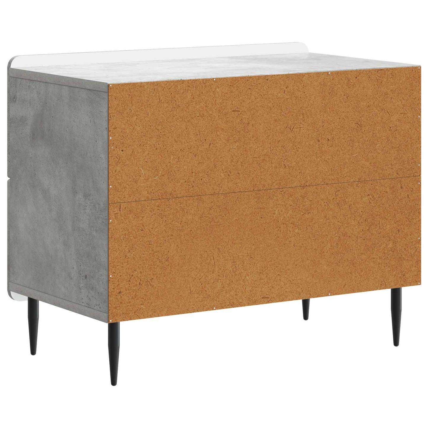 Nachtkastje Betongrijs 62 x 34,5 x 49,5 cm Bewerkt hout is nu te koop bij PeponiXL, paradijselijk wonen!