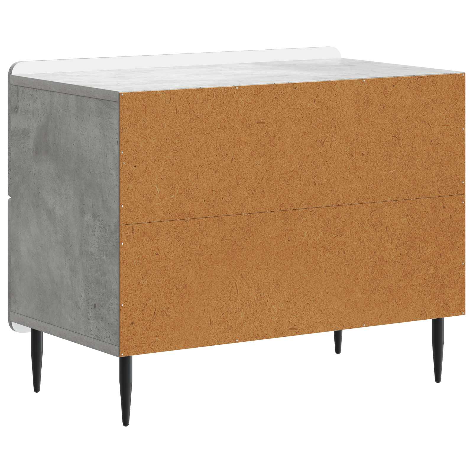 Nachtkastje Betongrijs 62 x 34,5 x 49,5 cm Bewerkt hout is nu te koop bij PeponiXL, paradijselijk wonen!