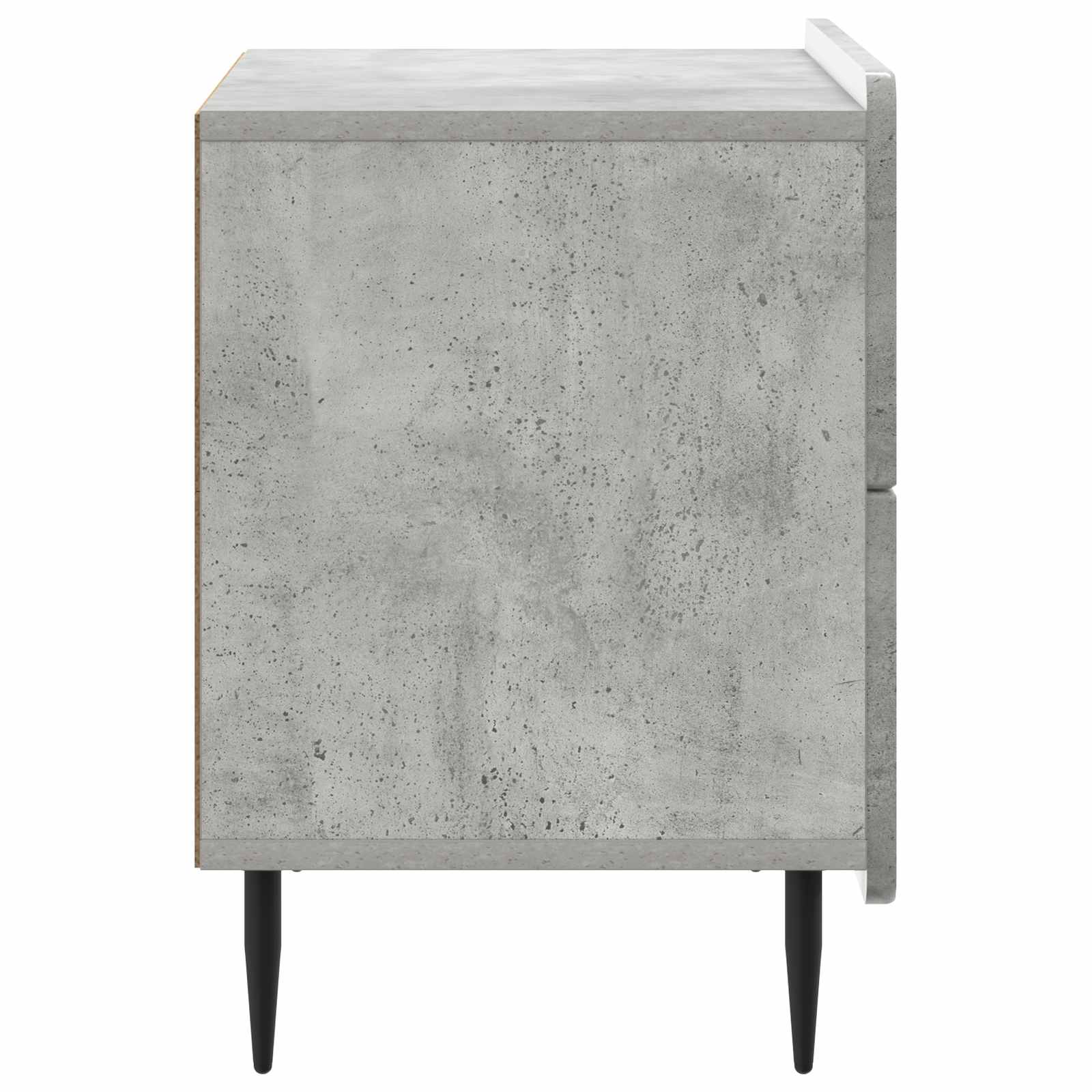 Nachtkastje Betongrijs 62 x 34,5 x 49,5 cm Bewerkt hout is nu te koop bij PeponiXL, paradijselijk wonen!