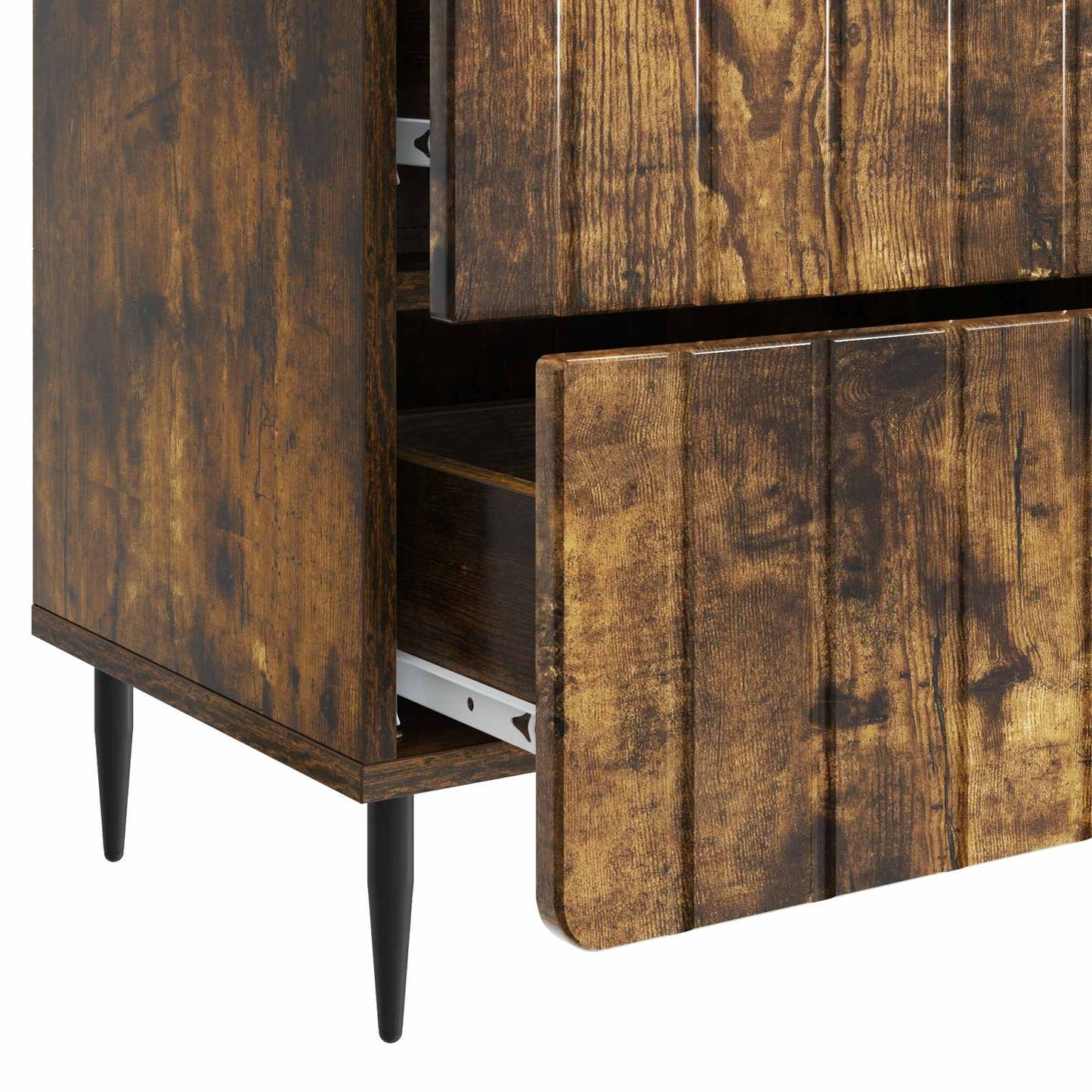 Nachtkastje Gerookt eiken 62 x 34,5 x 49,5 cm Bewerkt hout is nu te koop bij PeponiXL, paradijselijk wonen!