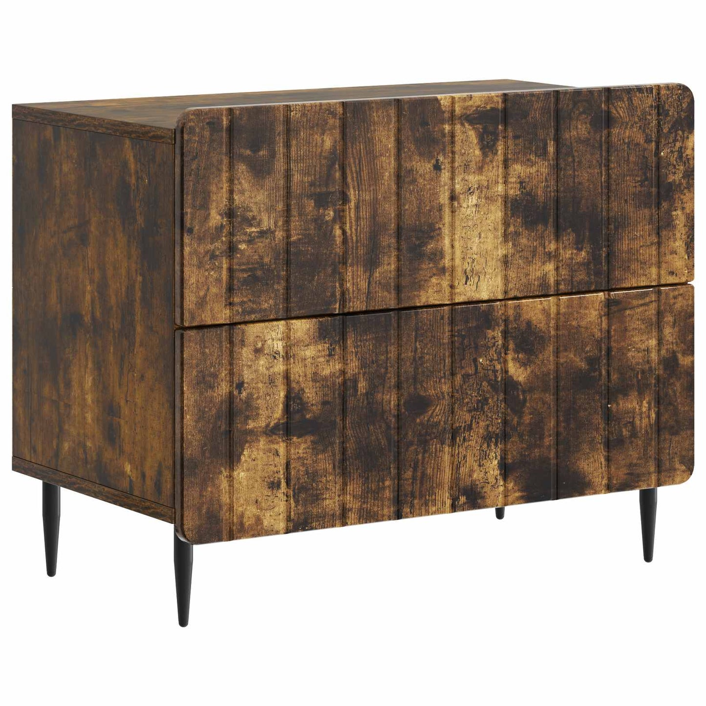 Nachtkastje Gerookt eiken 62 x 34,5 x 49,5 cm Bewerkt hout is nu te koop bij PeponiXL, paradijselijk wonen!