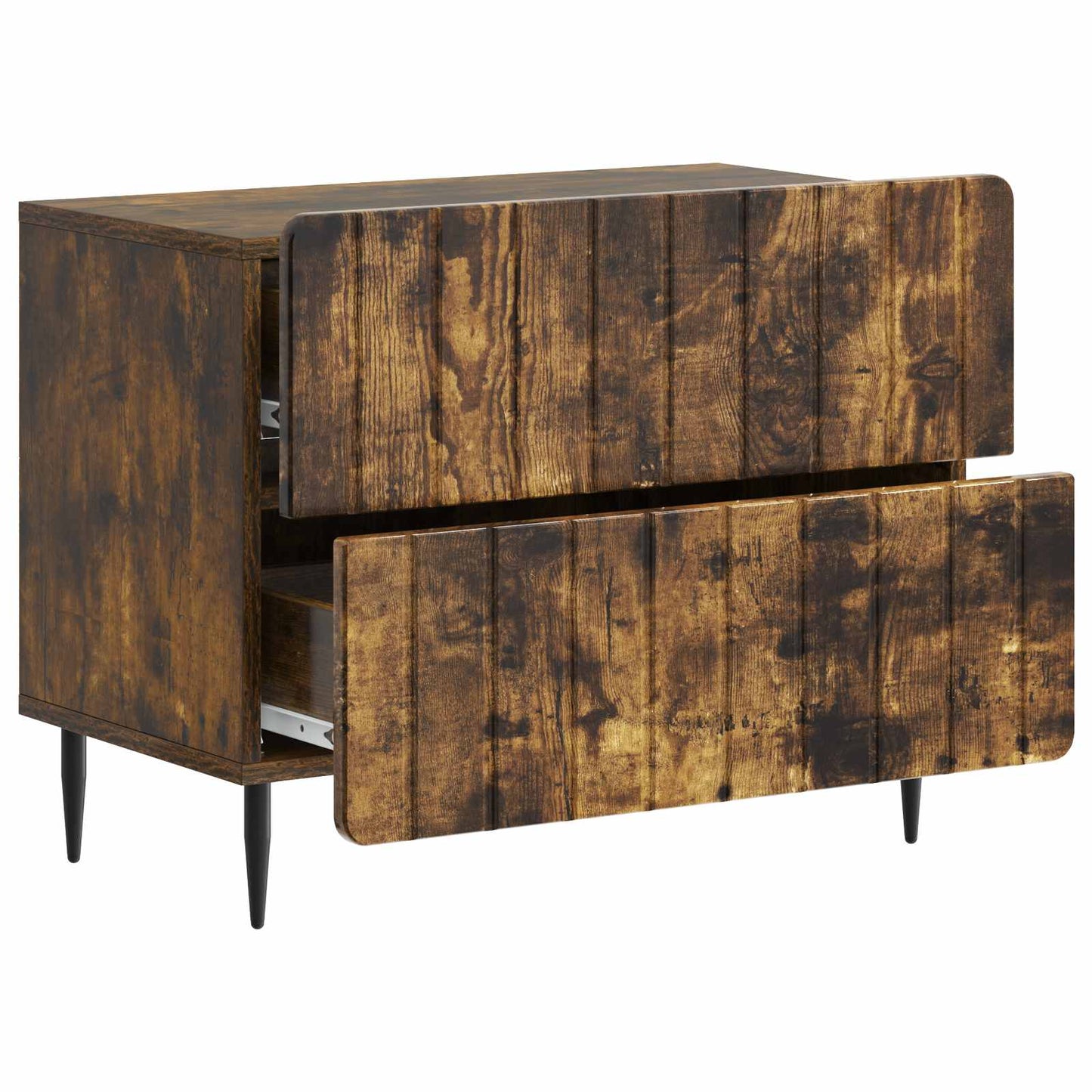 Nachtkastje Gerookt eiken 62 x 34,5 x 49,5 cm Bewerkt hout is nu te koop bij PeponiXL, paradijselijk wonen!