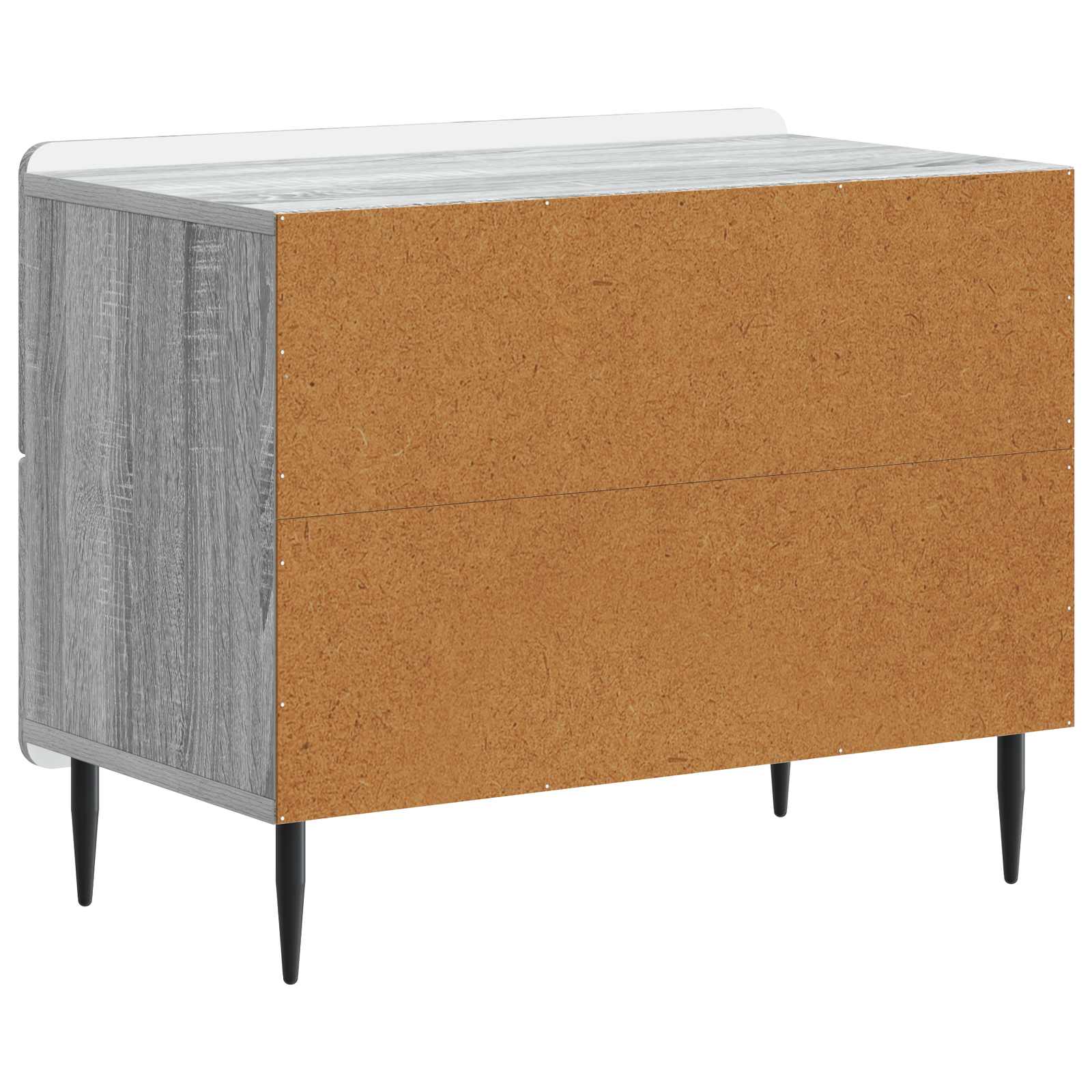 Nachtkastje Grijs sonoma 62 x 34,5 x 49,5 cm Bewerkt hout is nu te koop bij PeponiXL, paradijselijk wonen!
