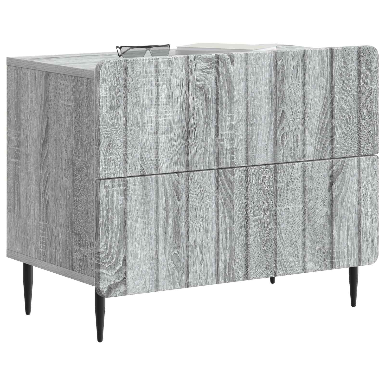 Nachtkastje Grijs sonoma 62 x 34,5 x 49,5 cm Bewerkt hout is nu te koop bij PeponiXL, paradijselijk wonen!