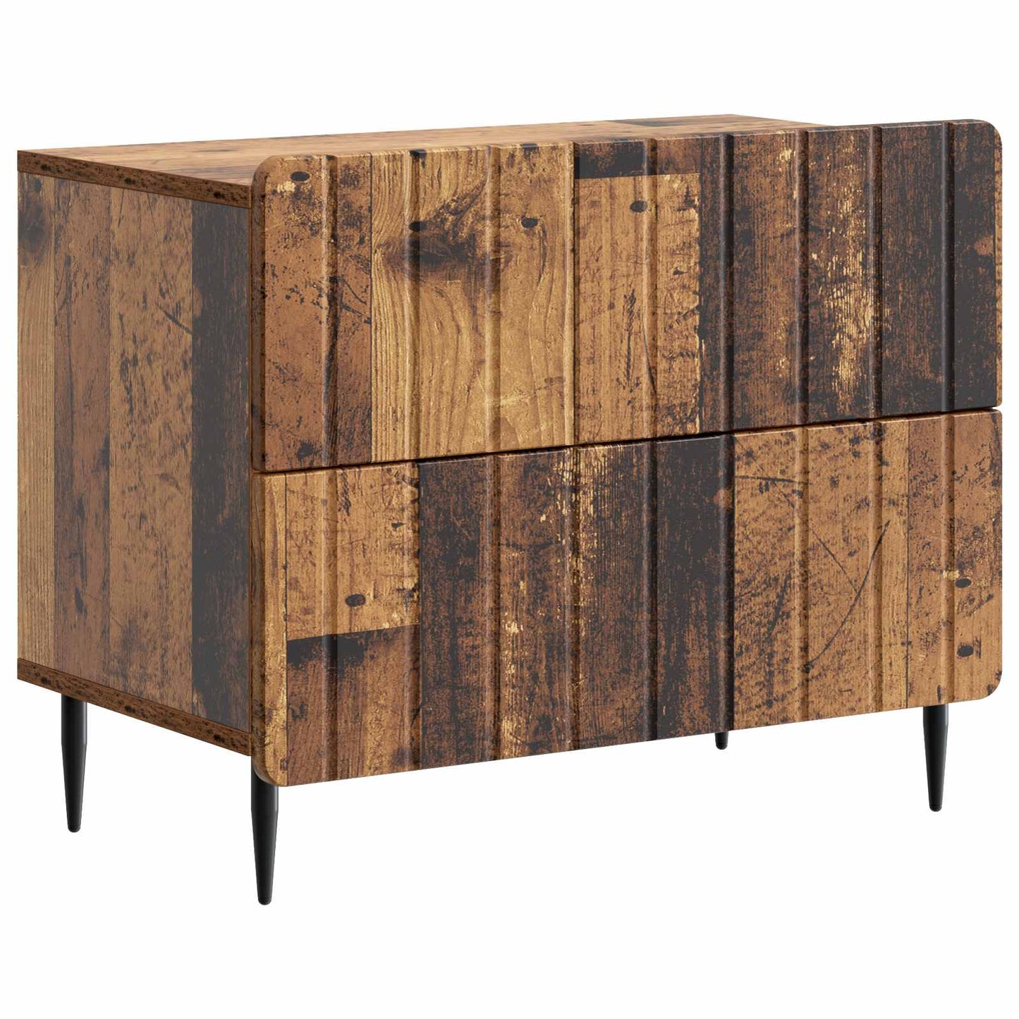 Nachtkastje met lade Oud hout 62 x 34,5 x 49,5 cm Bewerkt hout is nu te koop bij PeponiXL, paradijselijk wonen!
