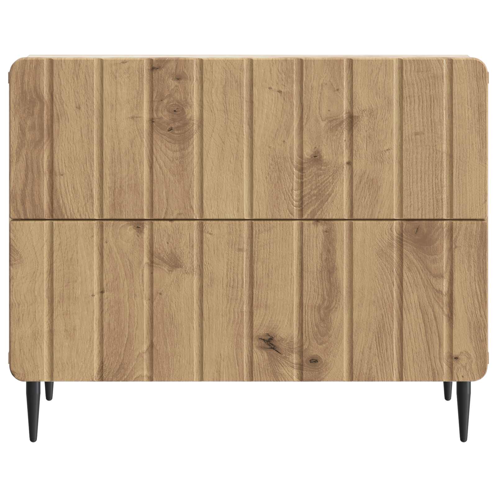 Nachtkastje Artisanaal eiken 62 x 34,5 x 49,5 cm Bewerkt hout is nu te koop bij PeponiXL, paradijselijk wonen!