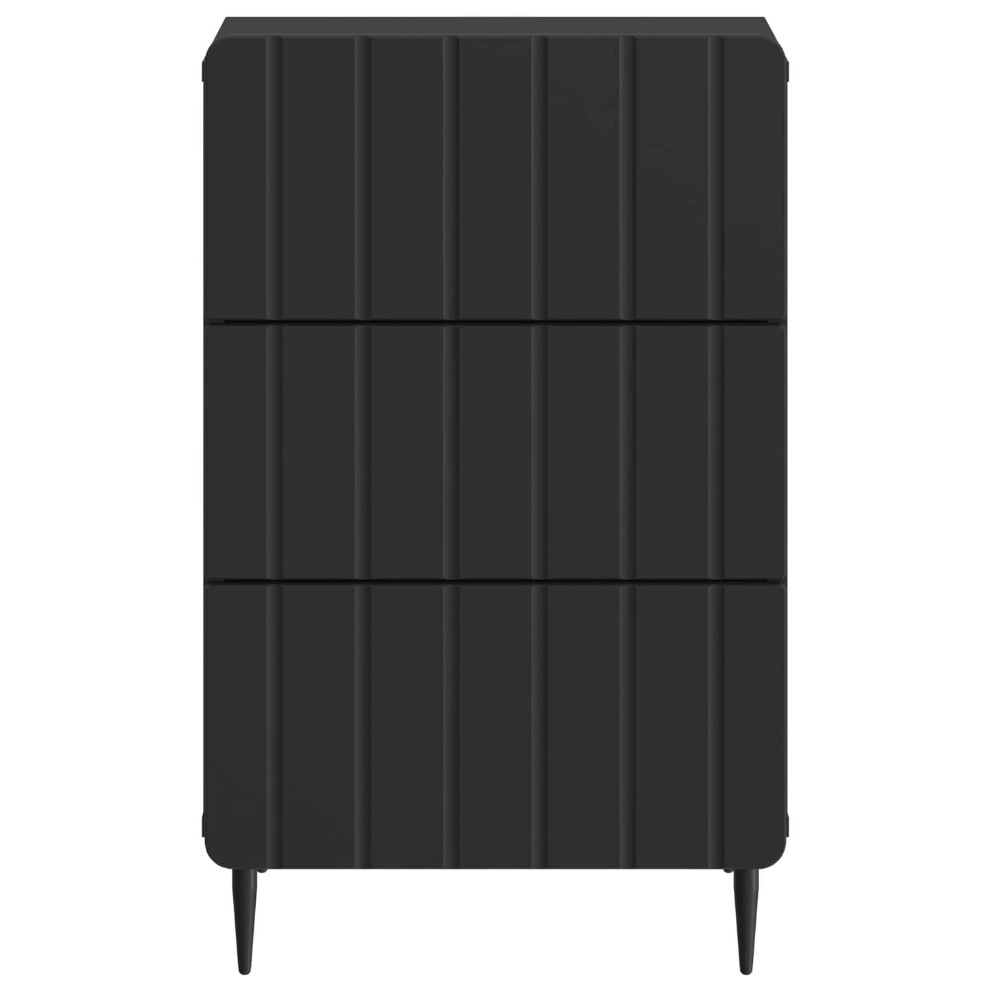 Nachtkastje met lade Zwart 43x 41 x 68 cm Bewerkt hout is nu te koop bij PeponiXL, paradijselijk wonen!