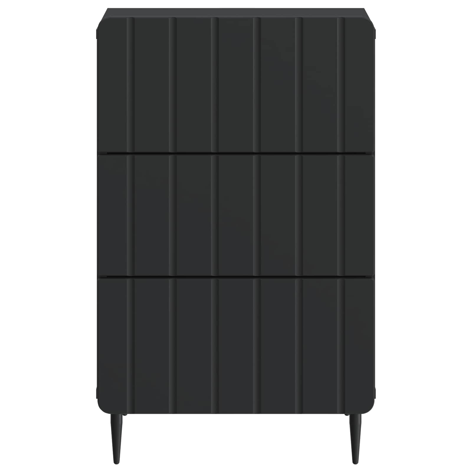 Nachtkastje met lade Zwart 43x 41 x 68 cm Bewerkt hout is nu te koop bij PeponiXL, paradijselijk wonen!
