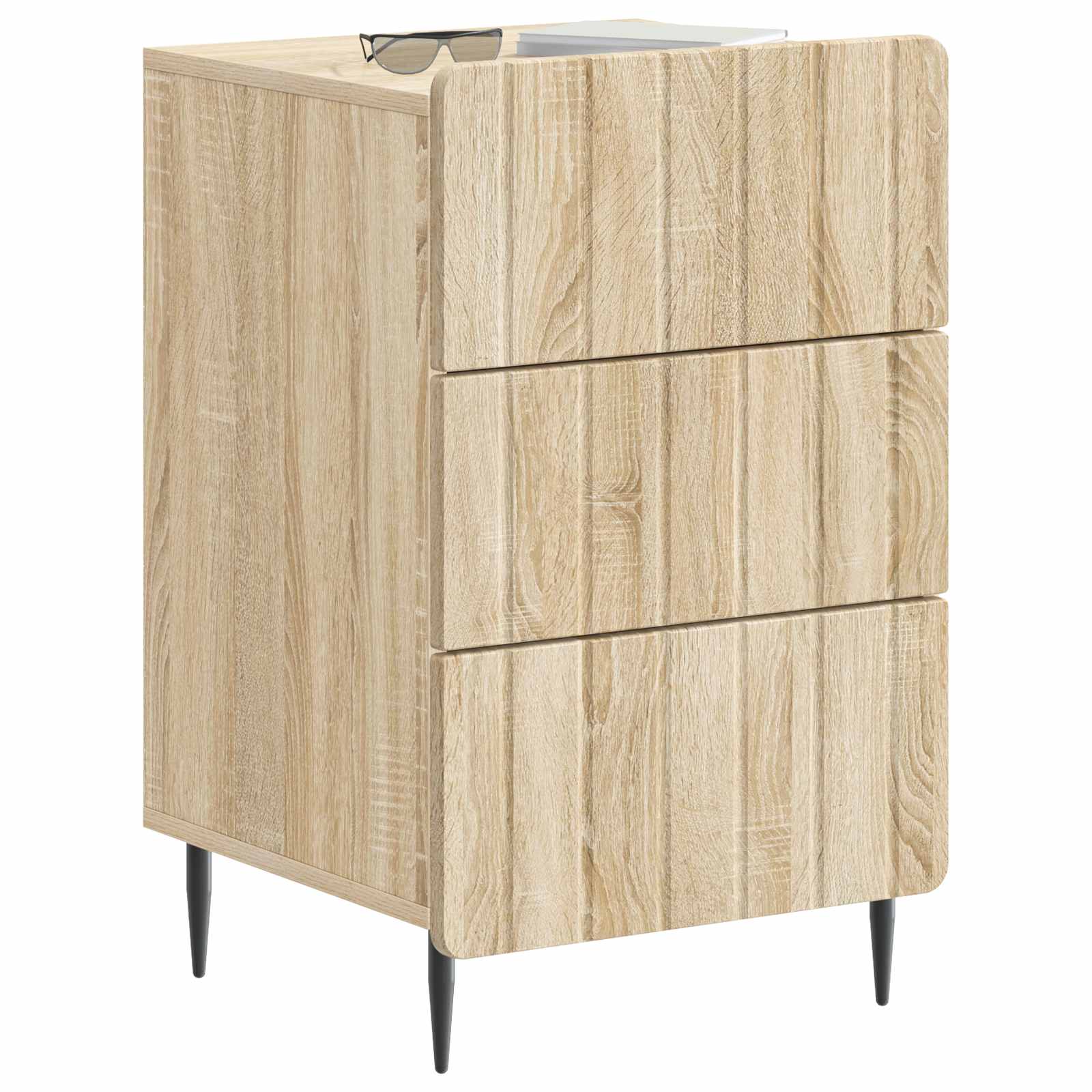 Nachtkastje met lade Sonoma Eiken 43x 41 x 68 cm Bewerkt hout is nu te koop bij PeponiXL, paradijselijk wonen!