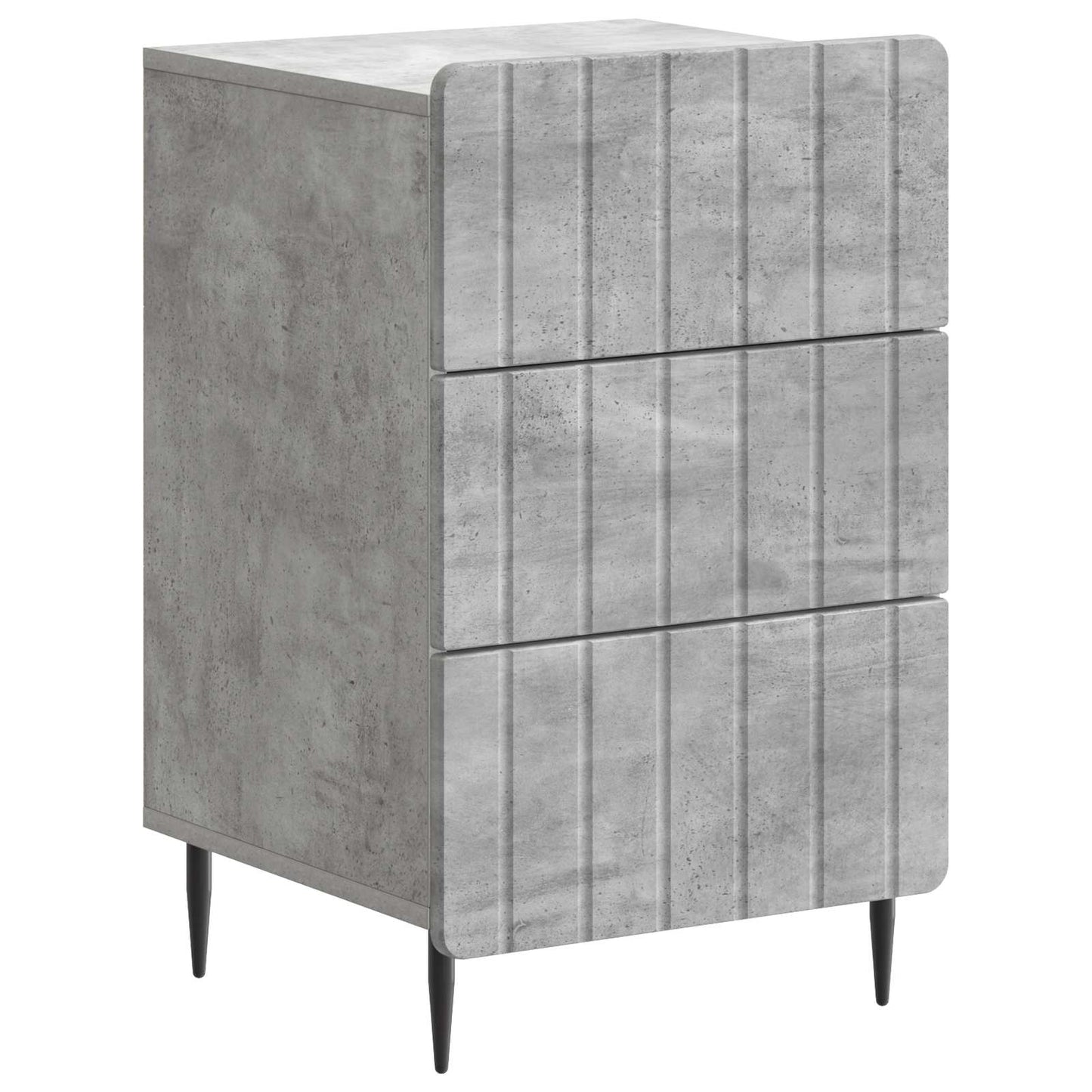 Nachtkastje met lade Betongrijs 43x 41 x 68 cm Bewerkt hout is nu te koop bij PeponiXL, paradijselijk wonen!