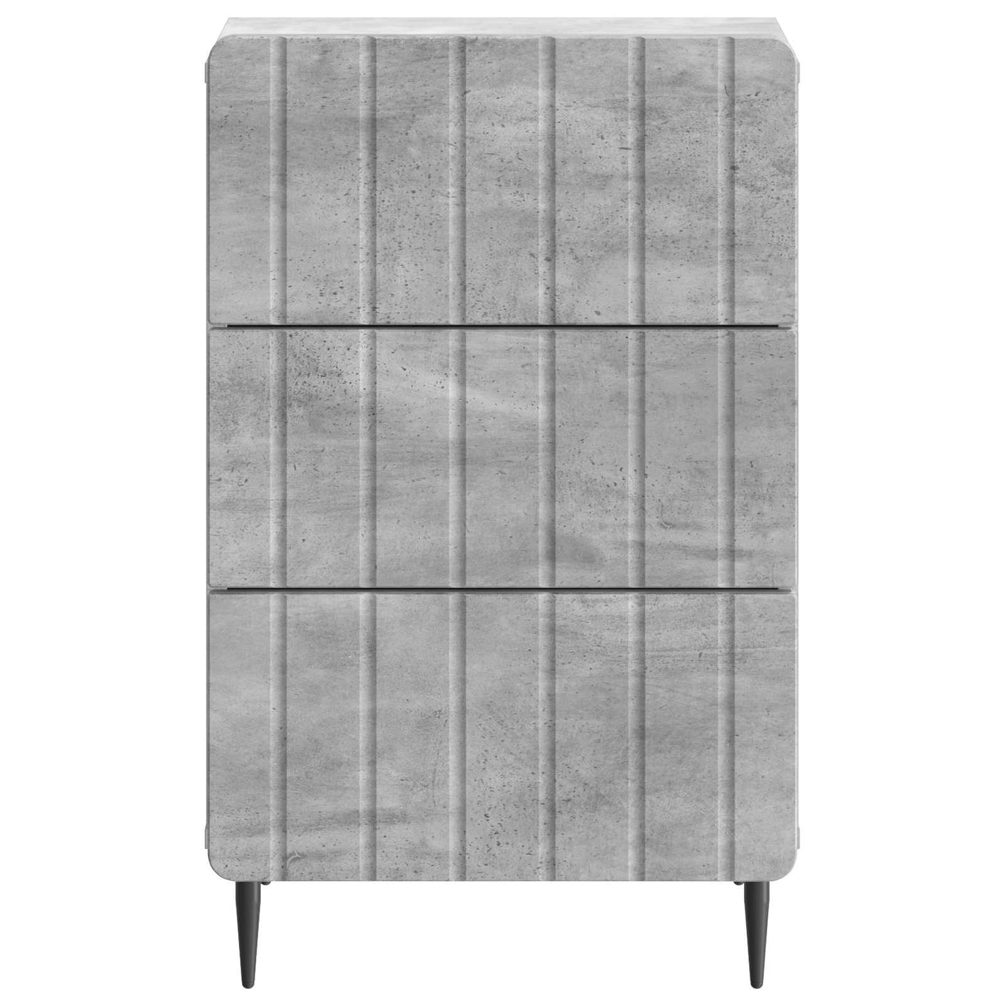 Nachtkastje met lade Betongrijs 43x 41 x 68 cm Bewerkt hout is nu te koop bij PeponiXL, paradijselijk wonen!