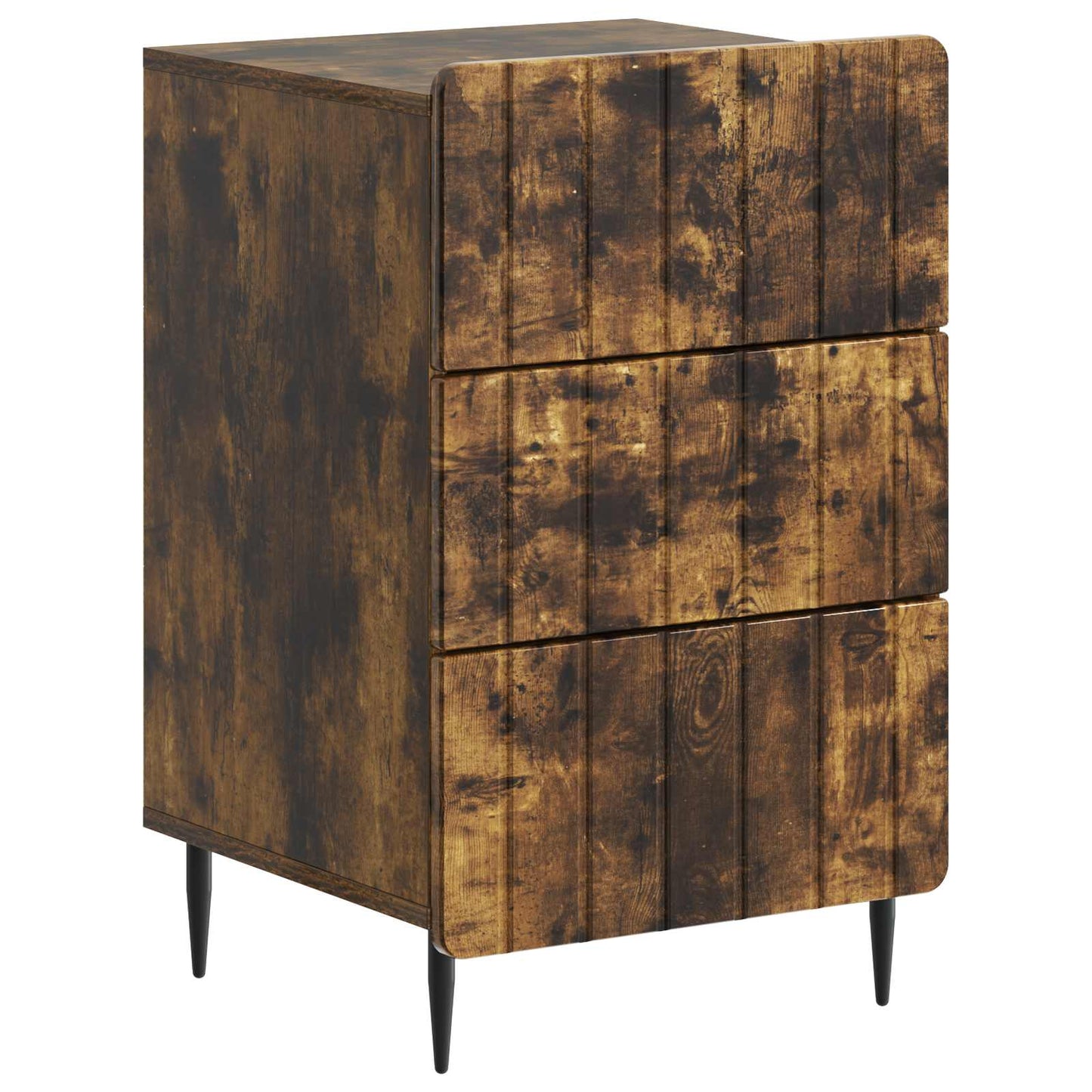 Nachtkastje met lade Gerookt eiken 43x 41 x 68 cm Bewerkt hout is nu te koop bij PeponiXL, paradijselijk wonen!
