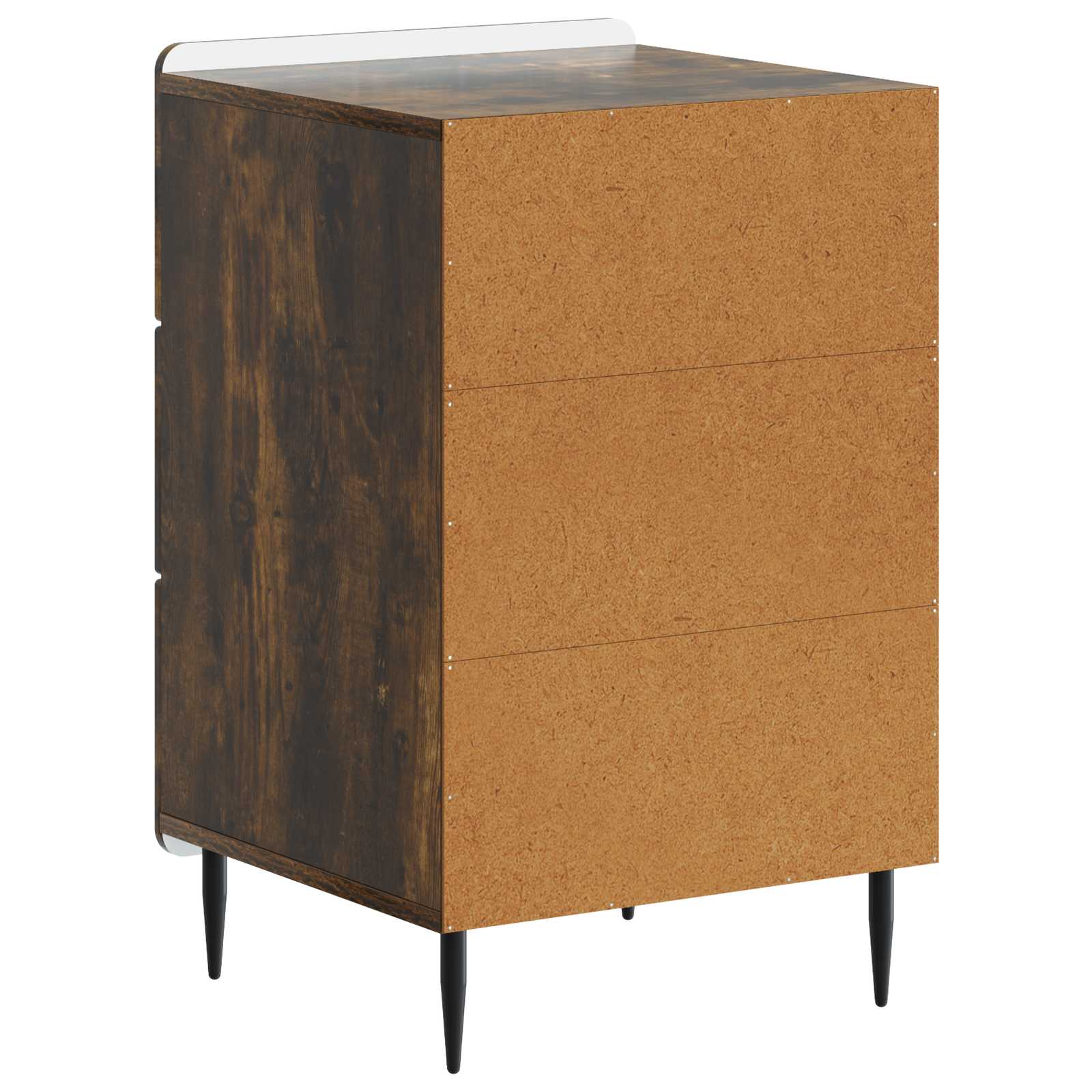 Nachtkastje met lade Gerookt eiken 43x 41 x 68 cm Bewerkt hout is nu te koop bij PeponiXL, paradijselijk wonen!