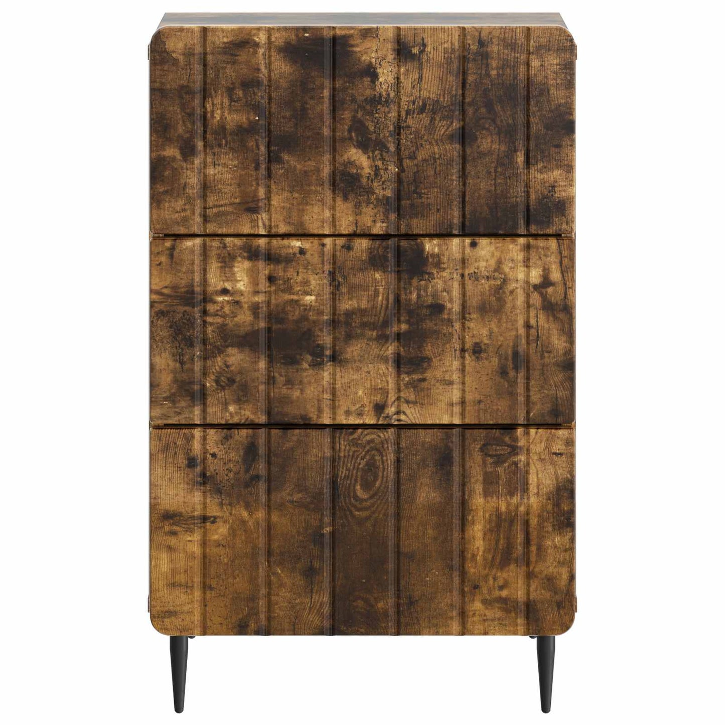 Nachtkastje met lade Gerookt eiken 43x 41 x 68 cm Bewerkt hout is nu te koop bij PeponiXL, paradijselijk wonen!