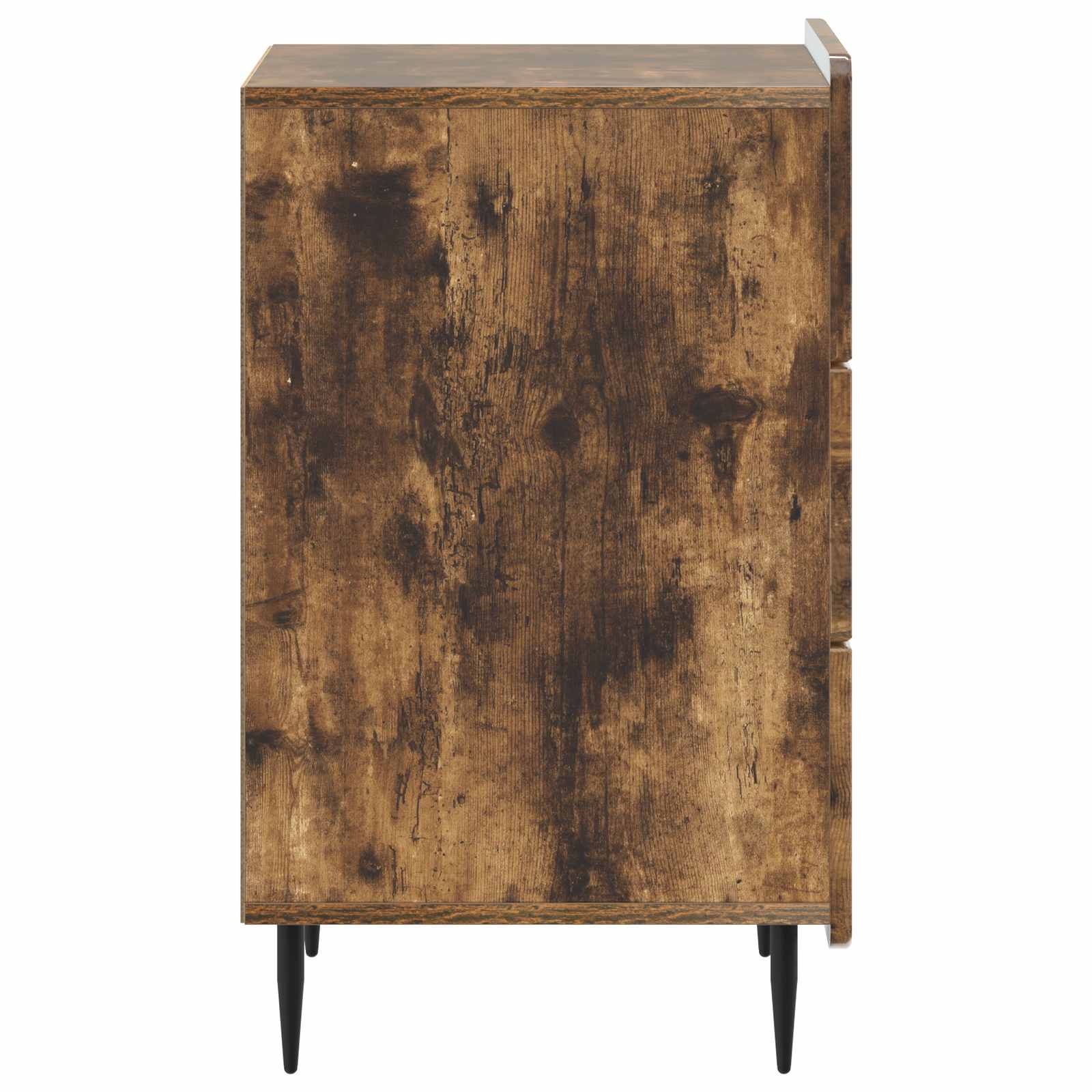 Nachtkastje met lade Gerookt eiken 43x 41 x 68 cm Bewerkt hout is nu te koop bij PeponiXL, paradijselijk wonen!