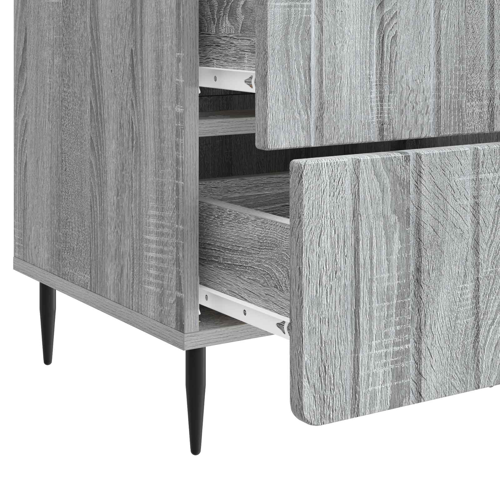 Nachtkastje met lade Grijs sonoma 43x 41 x 68 cm Bewerkt hout is nu te koop bij PeponiXL, paradijselijk wonen!