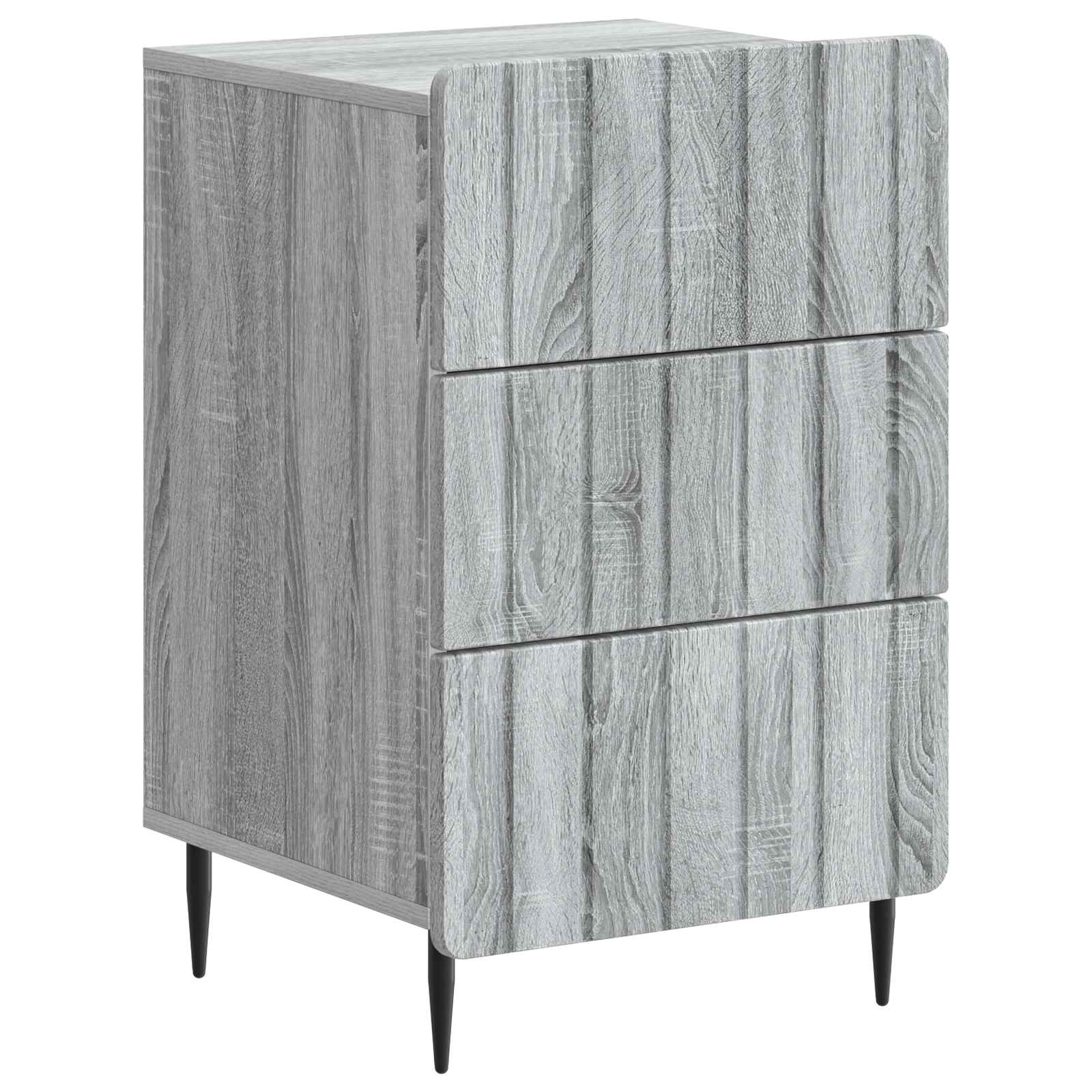 Nachtkastje met lade Grijs sonoma 43x 41 x 68 cm Bewerkt hout is nu te koop bij PeponiXL, paradijselijk wonen!