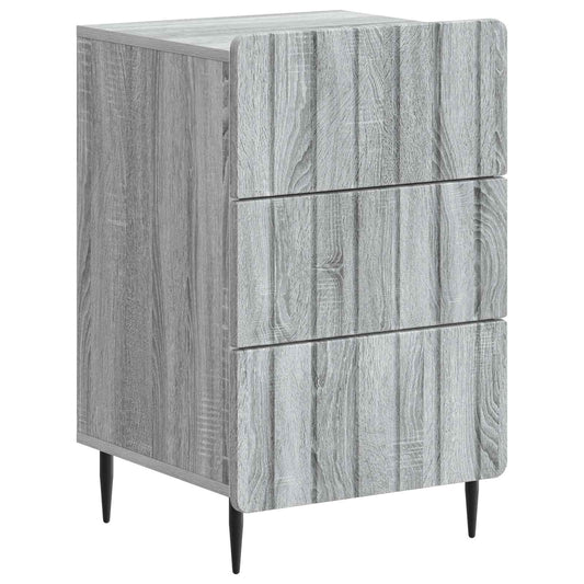 Nachtkastje met lade Grijs sonoma 43x 41 x 68 cm Bewerkt hout is nu te koop bij PeponiXL, paradijselijk wonen!