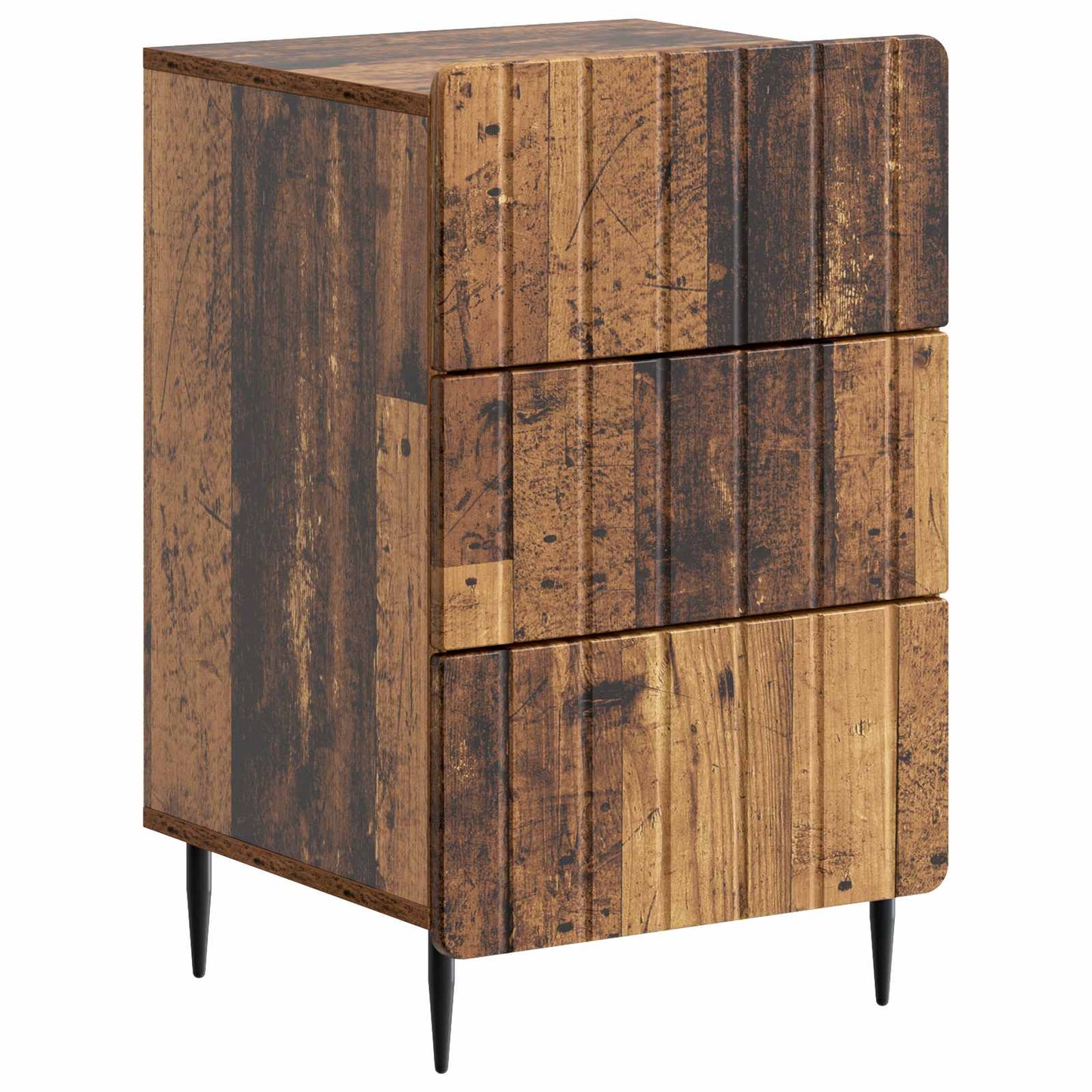 Nachtkastje met lade Oud hout 43x 41 x 68 cm Bewerkt hout is nu te koop bij PeponiXL, paradijselijk wonen!