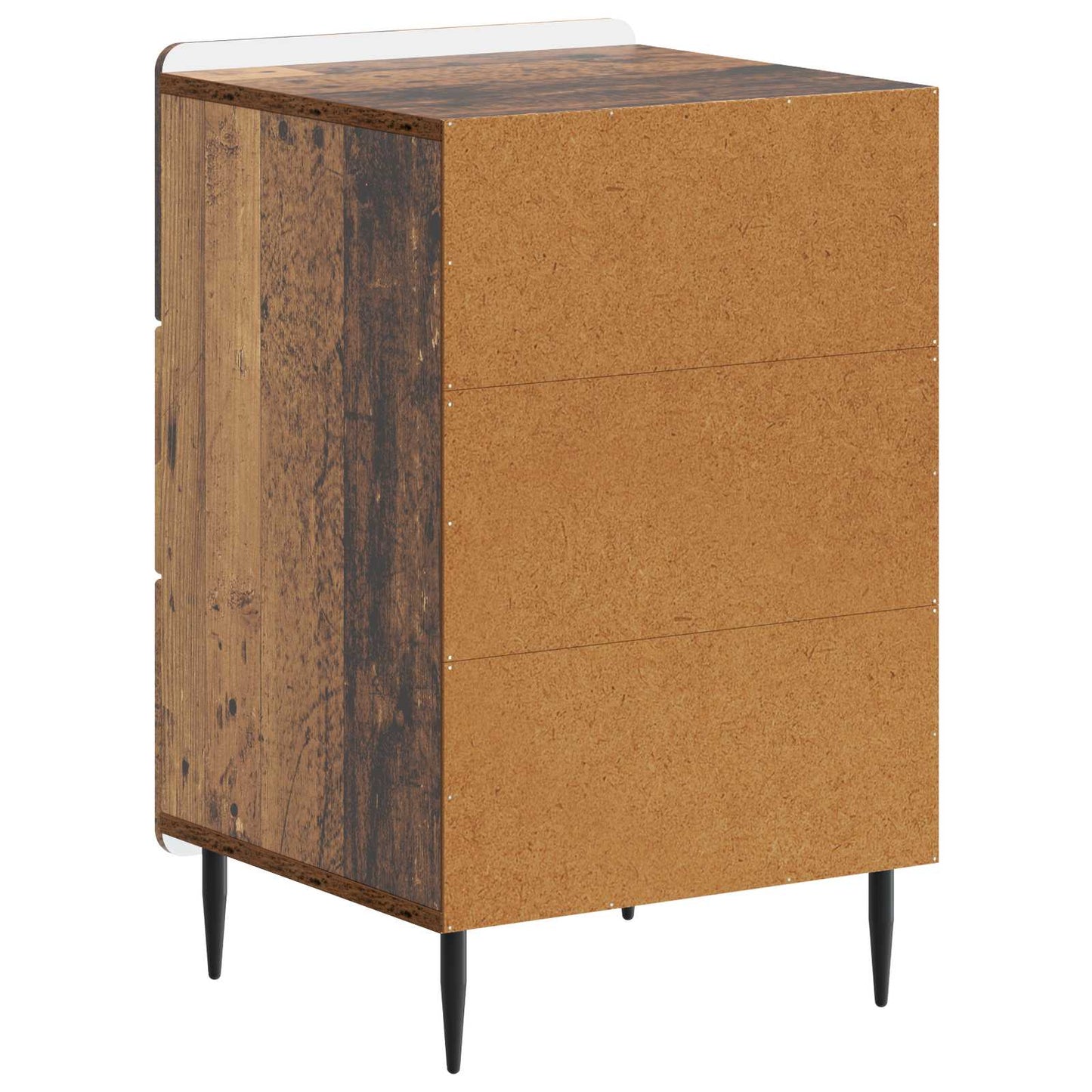 Nachtkastje met lade Oud hout 43x 41 x 68 cm Bewerkt hout is nu te koop bij PeponiXL, paradijselijk wonen!
